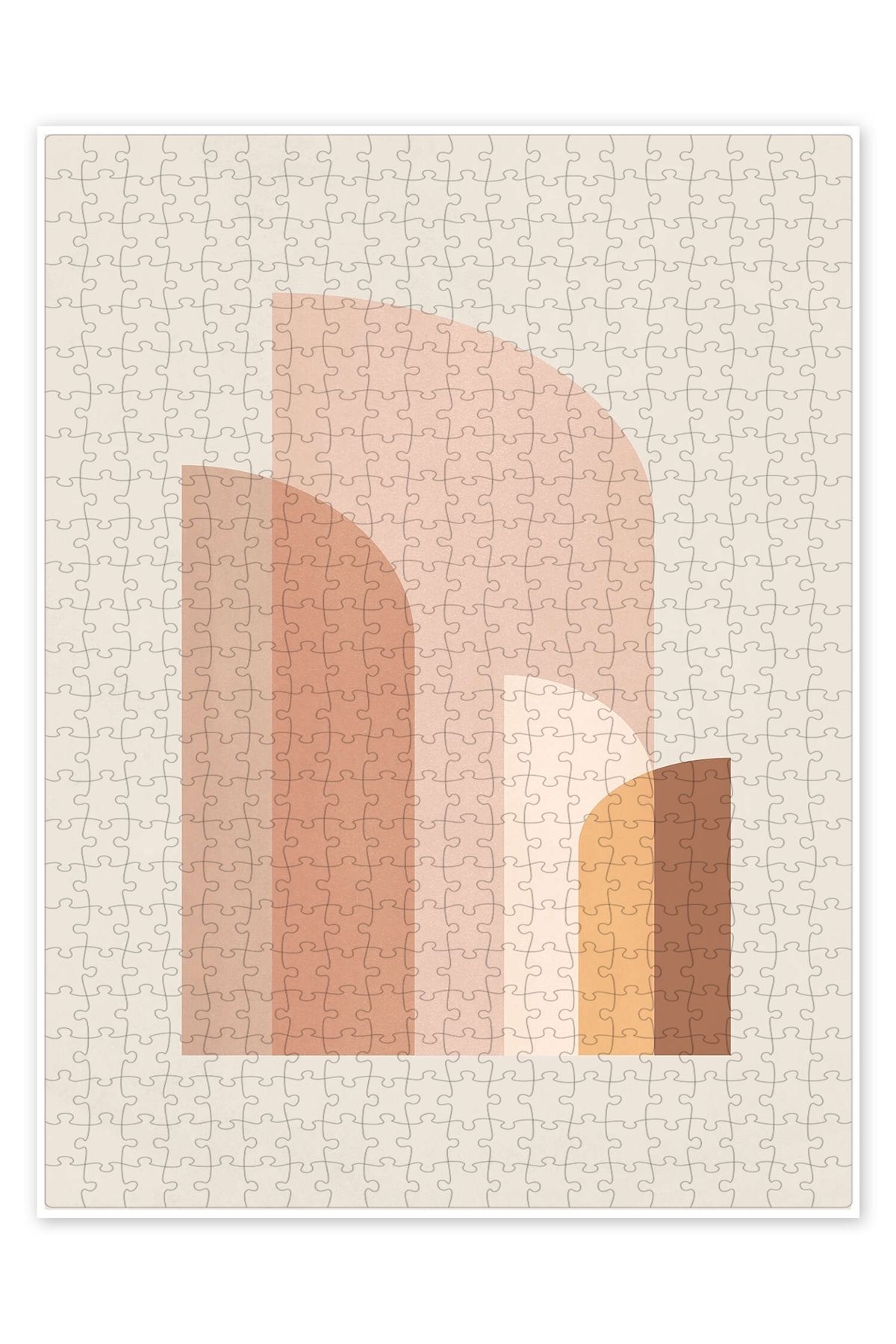 Jeronkarji Retro Geometrik II 500 Parça Puzzle Yapboz Bohem Soyut Sanat Temalı