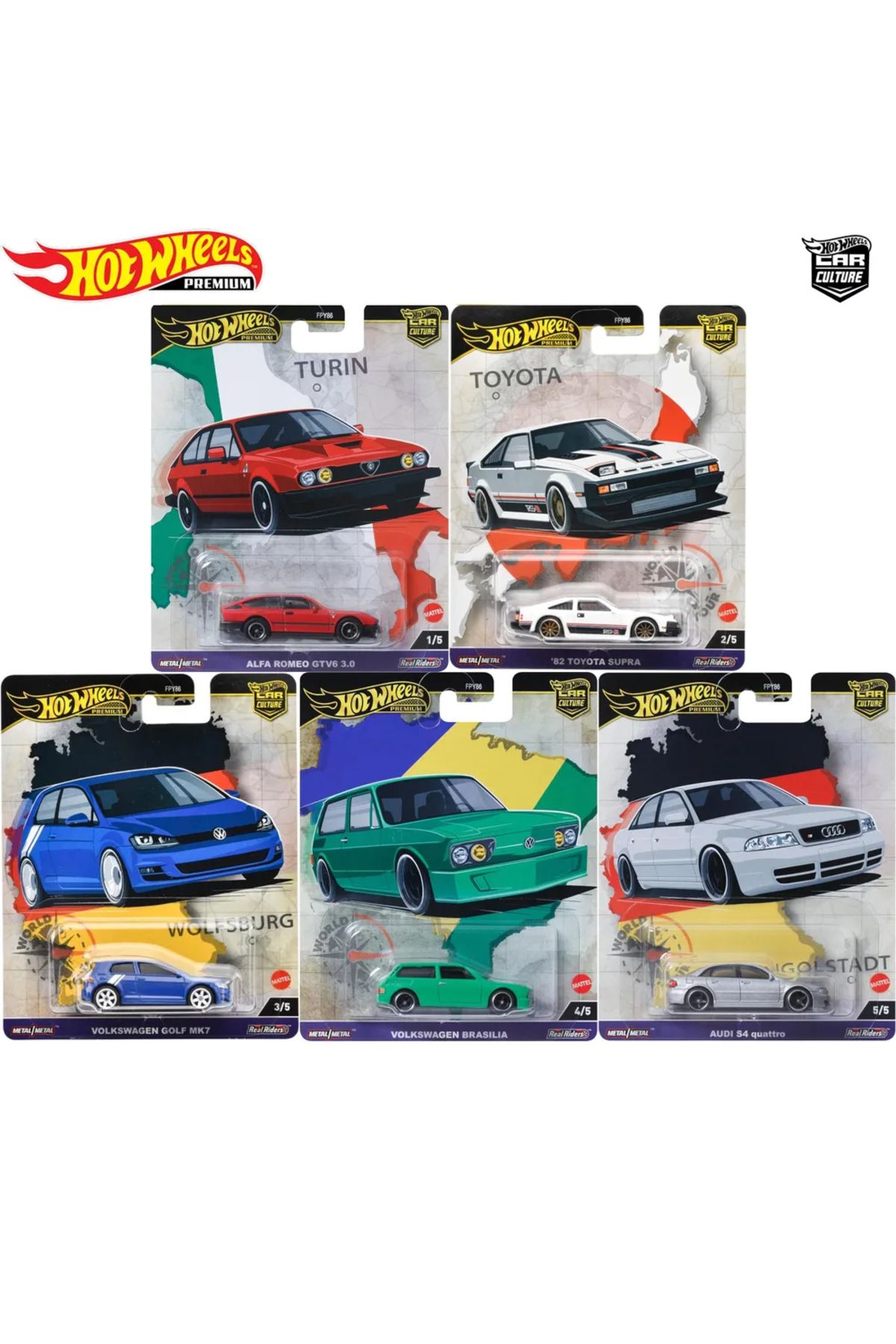 HOT WHEELS Premium Car Culture World Tour 2024 - 5'li Set - FPY86-961A