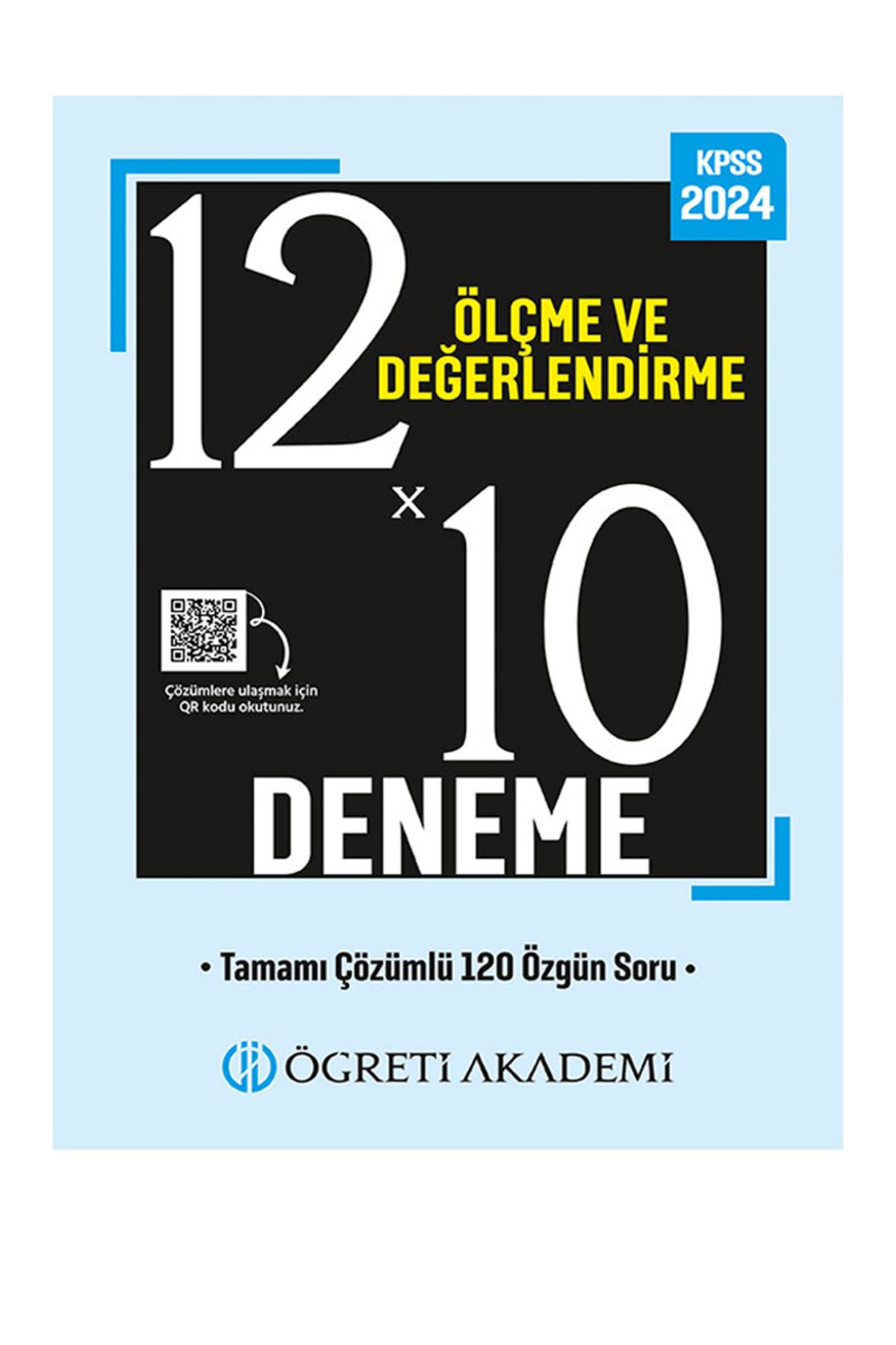 Öğreti Akademi 2024 KPSS Eğitim Bilimleri 12X10 Ölçme ve Değerlendirme Deneme