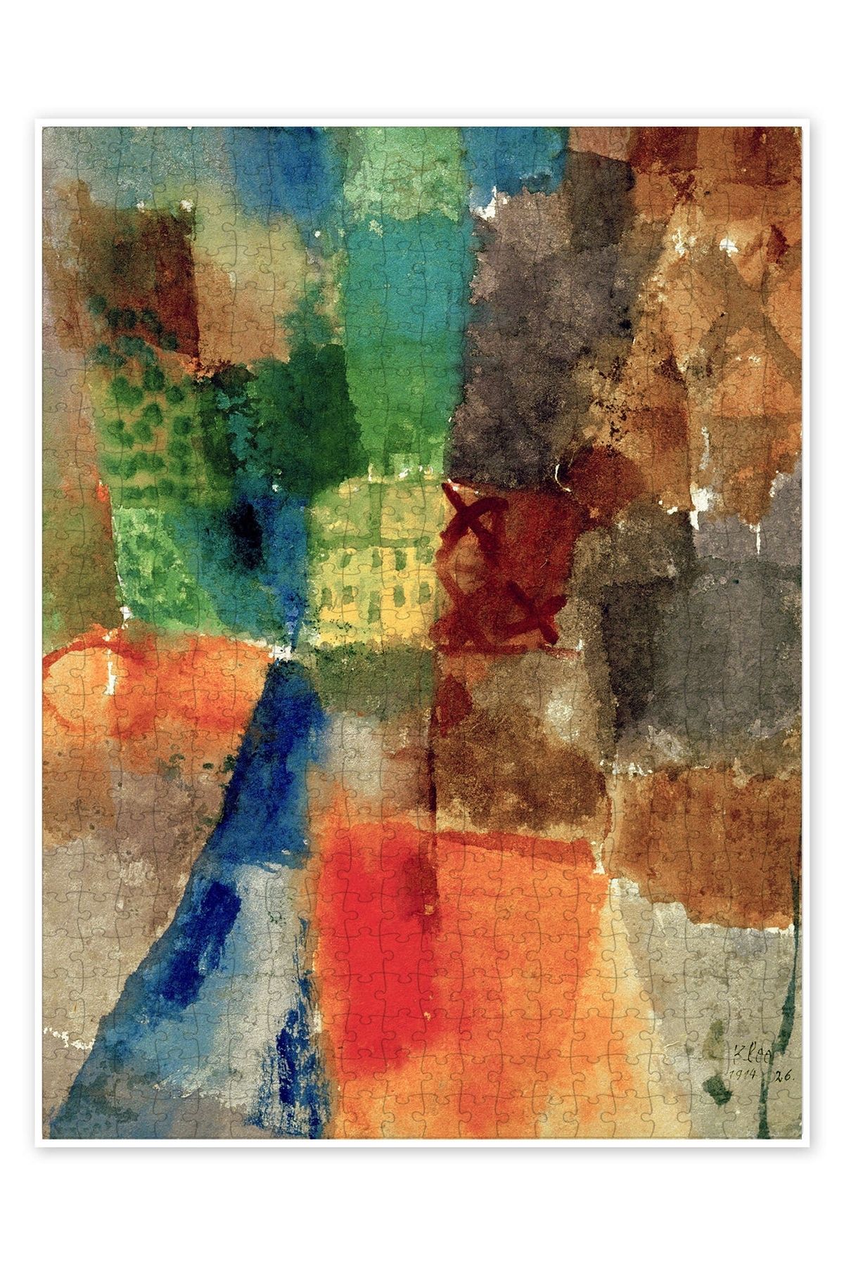 Jeronkarji Sarı Ev 500 Parça Puzzle Yapboz Bohem Soyut Sanat Temalı
