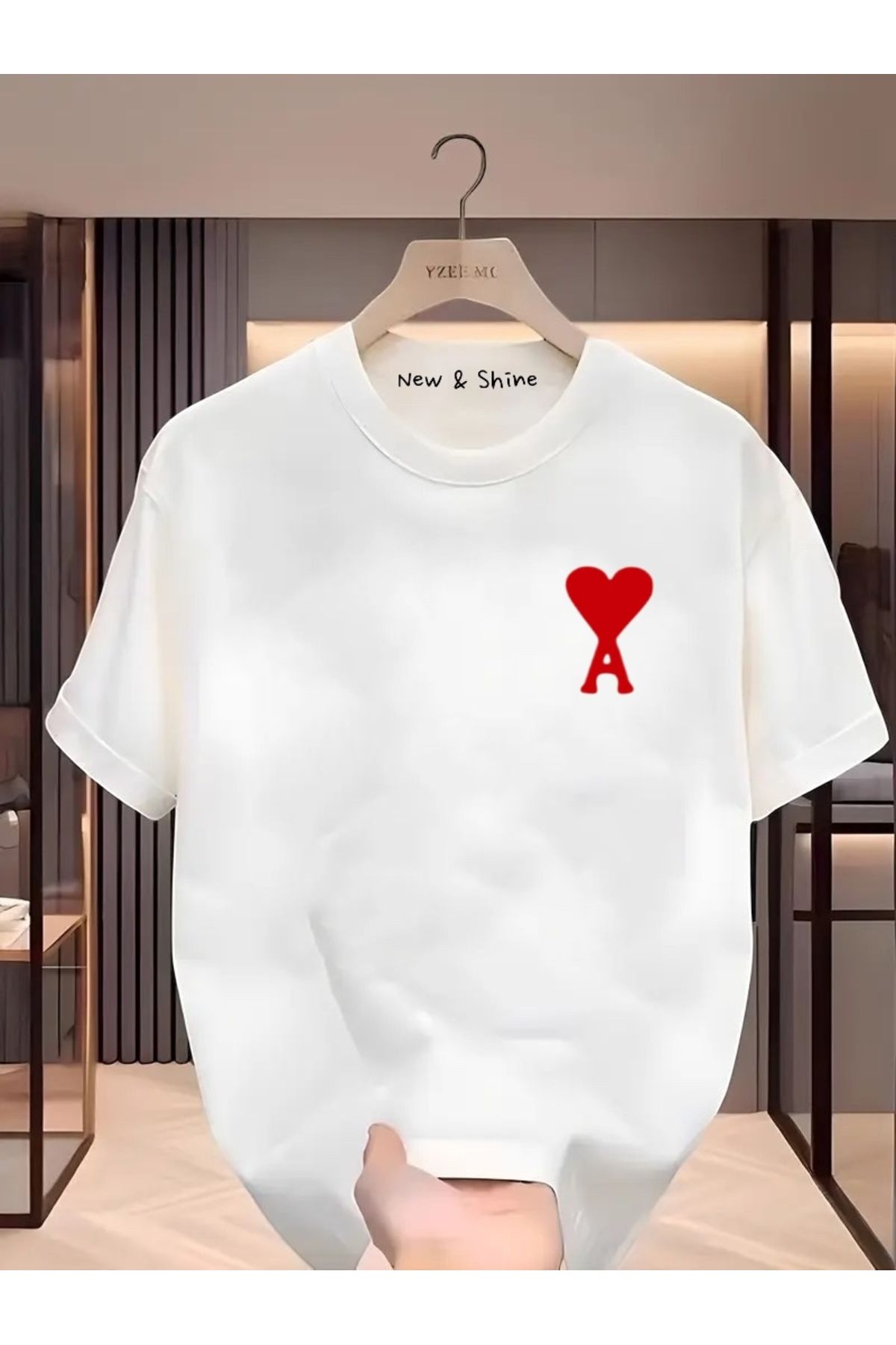 New Shine A Harfi Baskılı Oversize T-Shirt