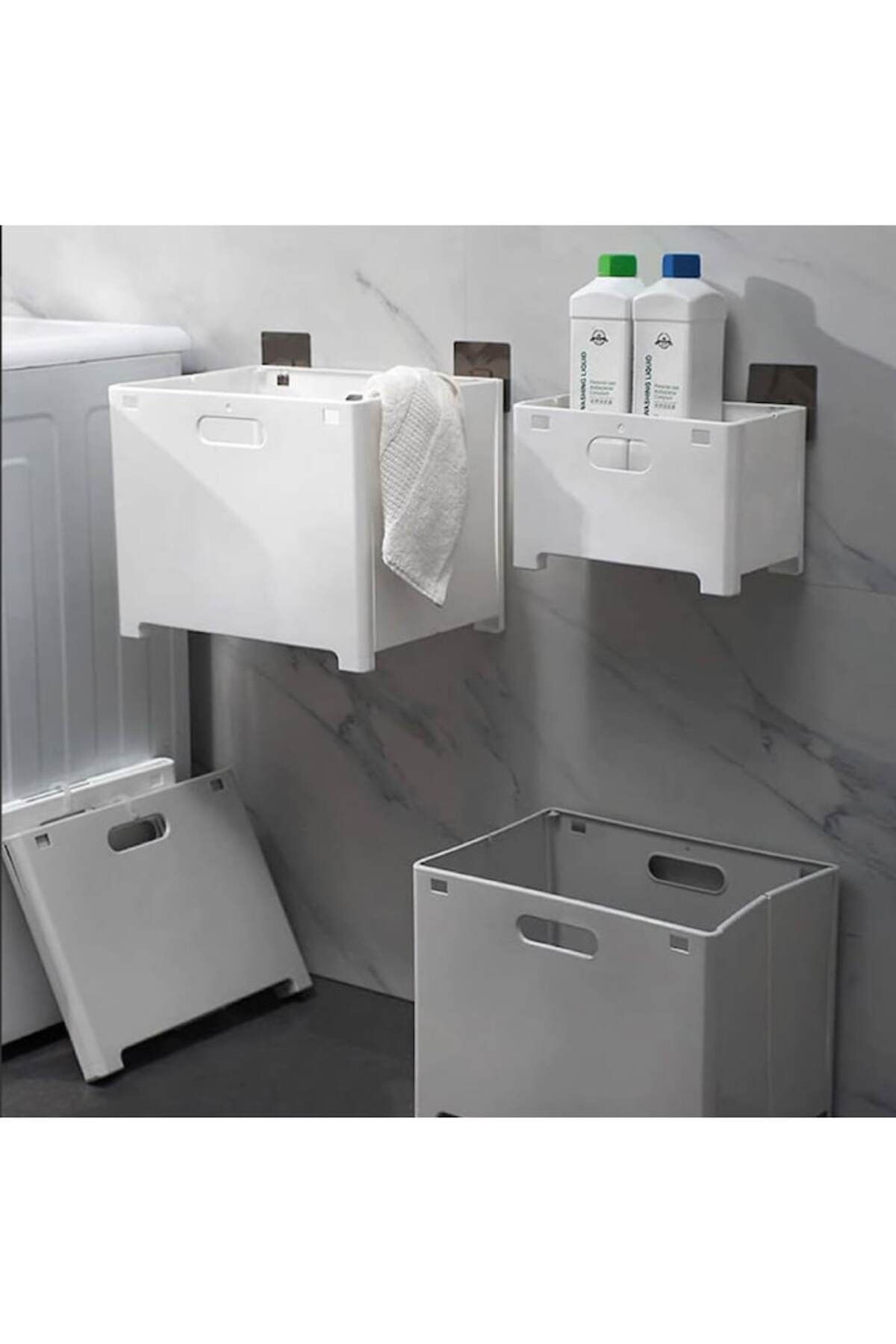 HOZRO-Set 2 Storage Boxes HOZRO, 7.8L and 31.35L Capacity, Compact and Functional Design 3