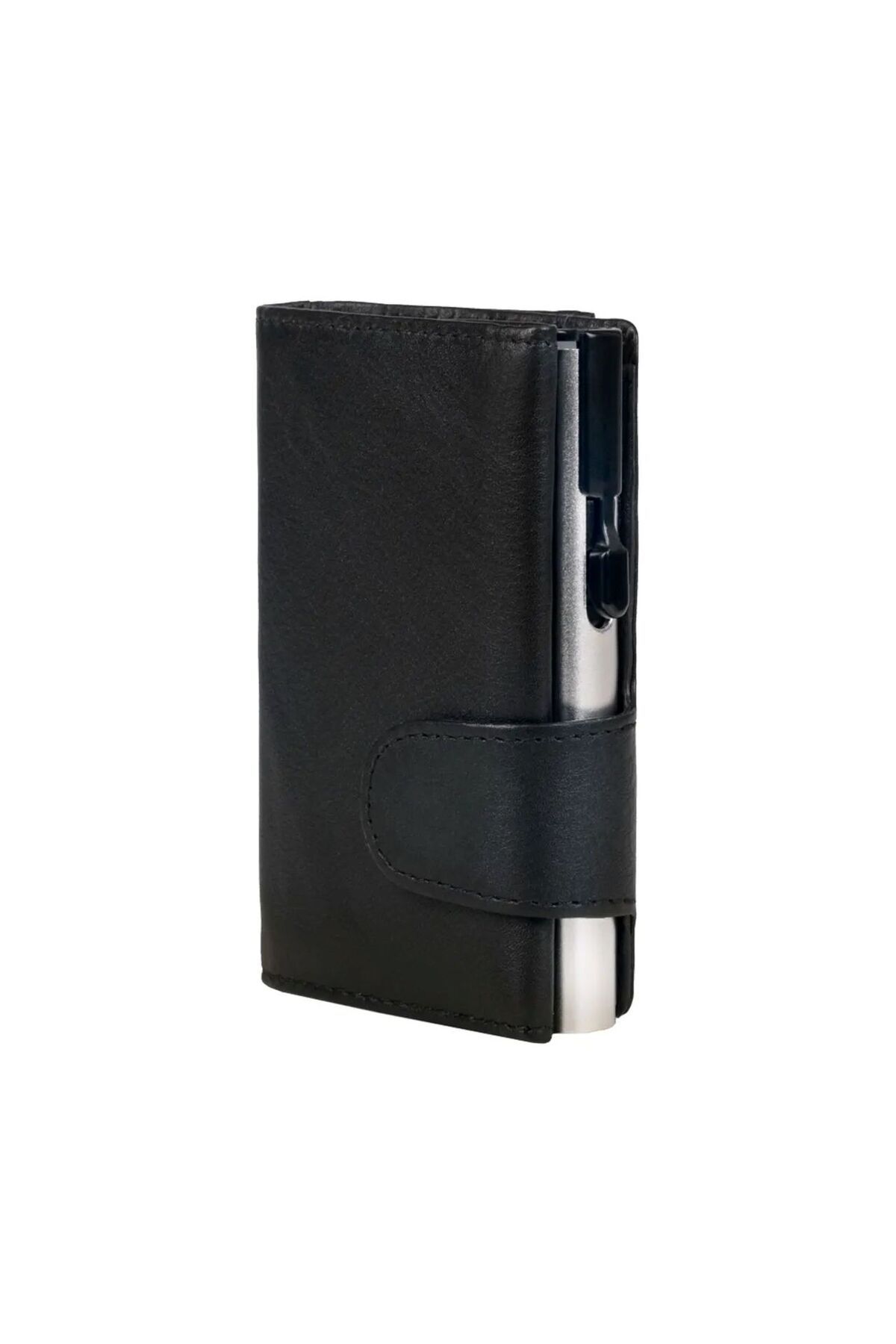 Alassio RFID Korumalı Kredi Kartı Tutucu, Deri, 10 cm, 8 Kartlık, Alüminyum Kasalı
