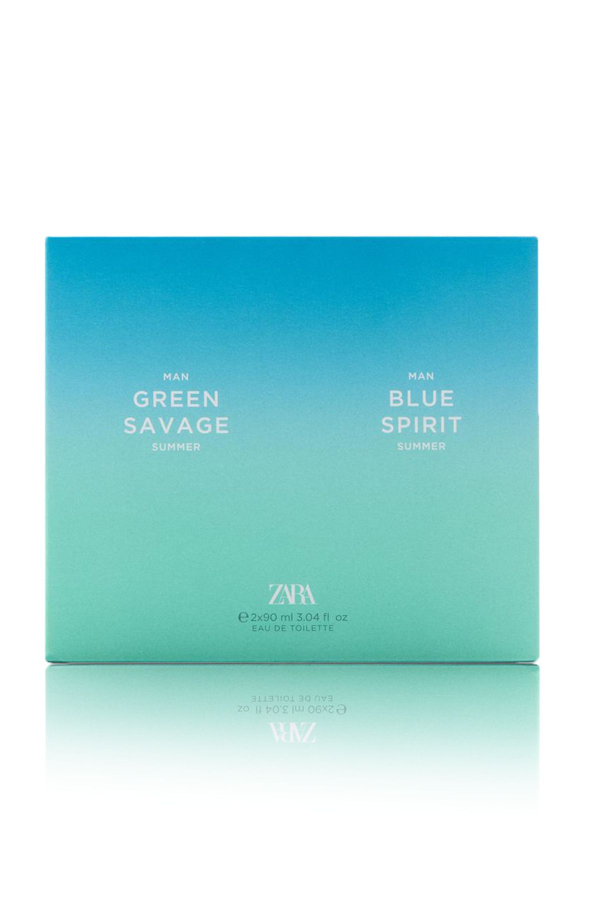 Zara MAN BLUE SPIRIT SUMMER + GREEN SAVAGE SUMMER EDT 2 X 90 ML (3,04 FL. OZ)