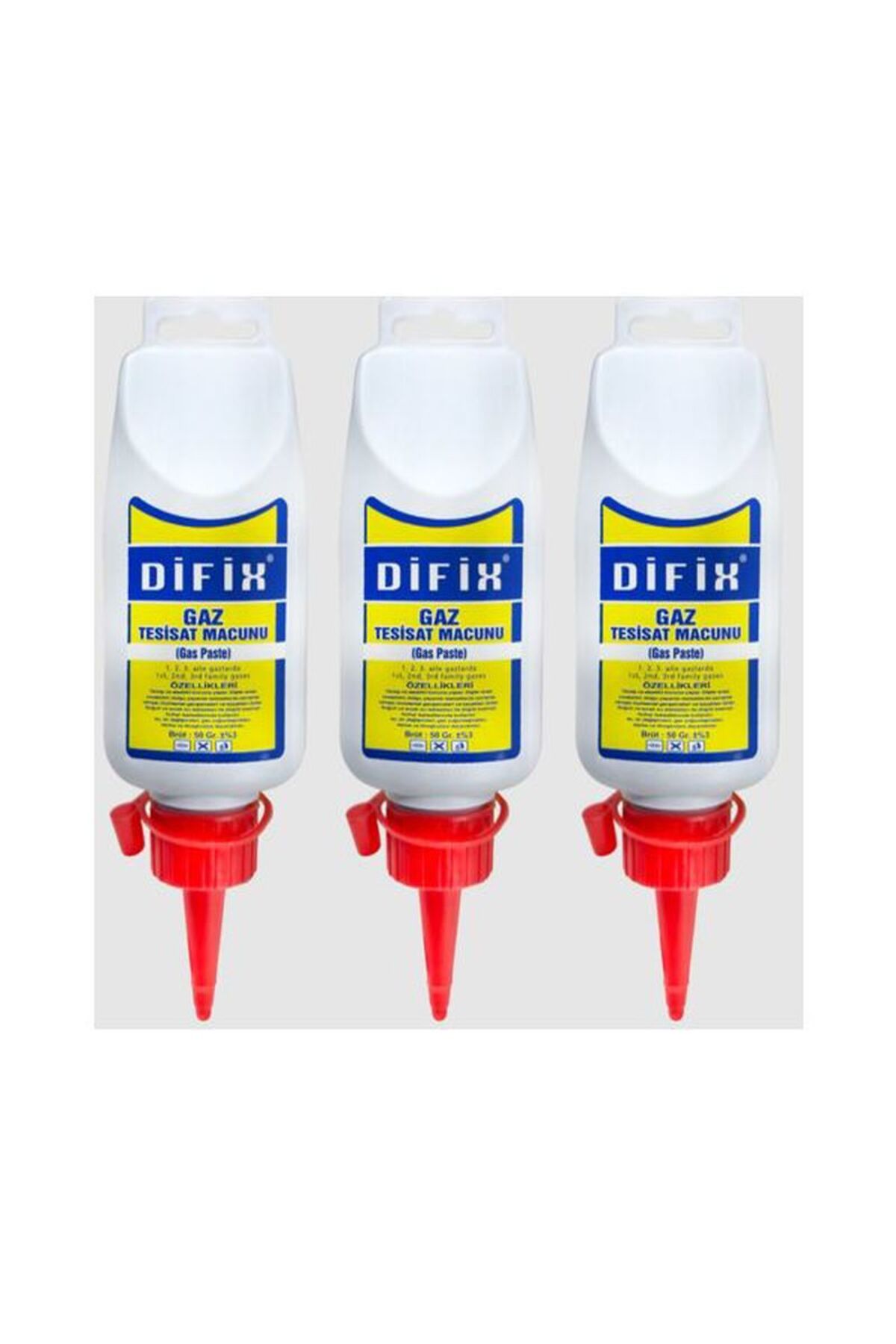 DİFİX DOĞALGAZ MACUNU TÜP 50 GR 3 ADET