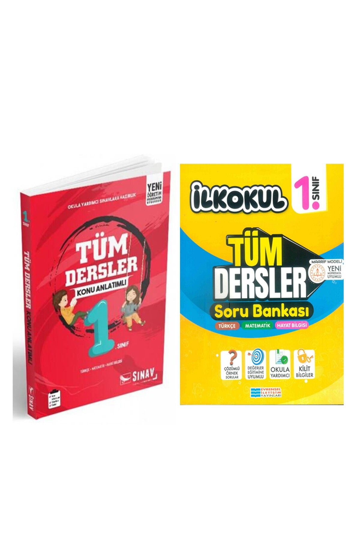 Ankara Kitap Merkezi Sınav Yayınları 1.Sınıf Tüm Dersler Konu ve Evrensel Soru Bankası Seti 2 Kitap