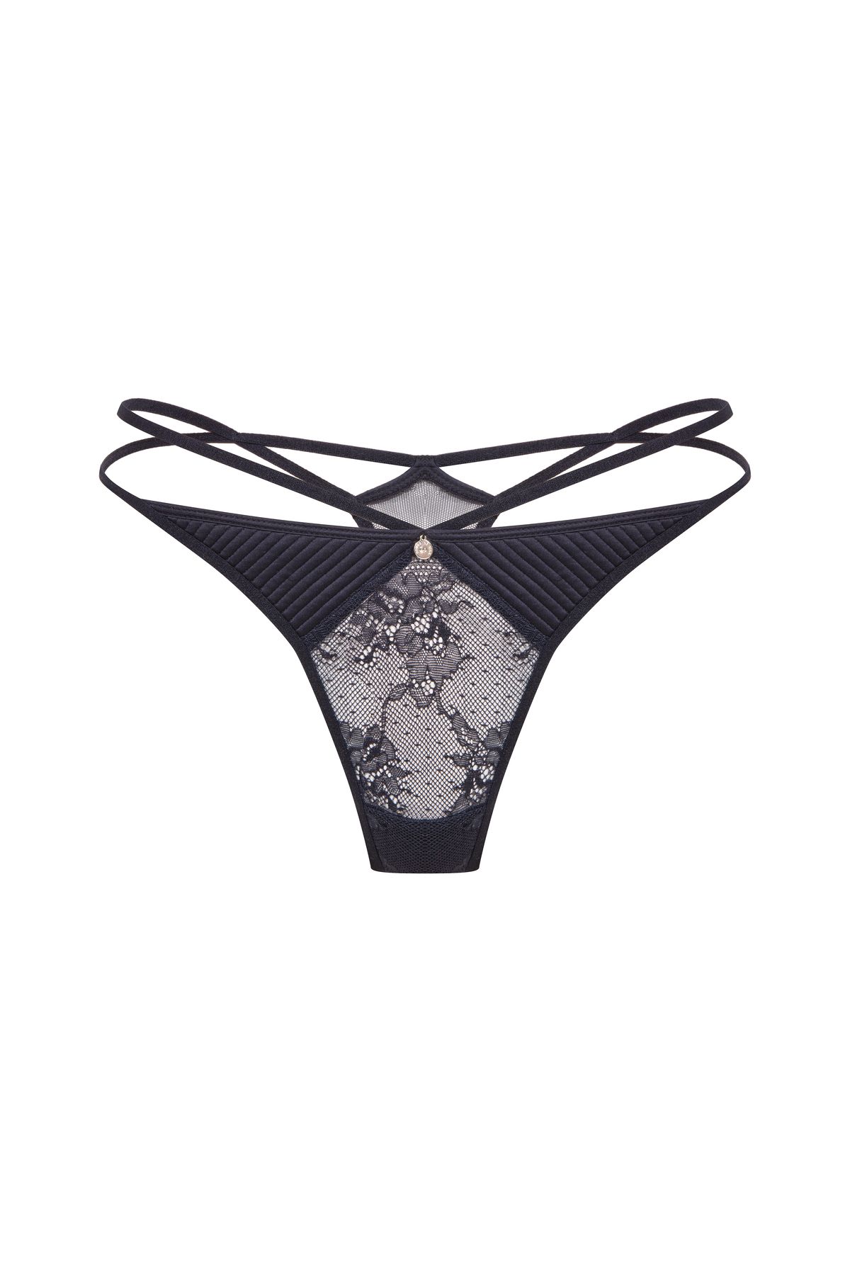 House of Silk Dantelli Tanga Siyah