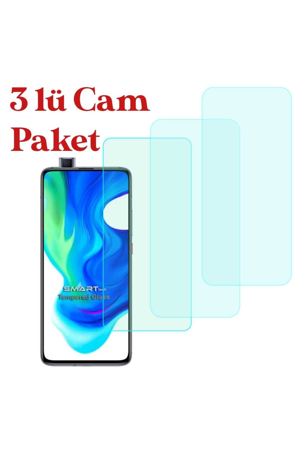 Smart Tech Poco F2 Pro Uyumlu Temperli Kırılmaz Cam Ekran Koruyucu 3 Lü Set