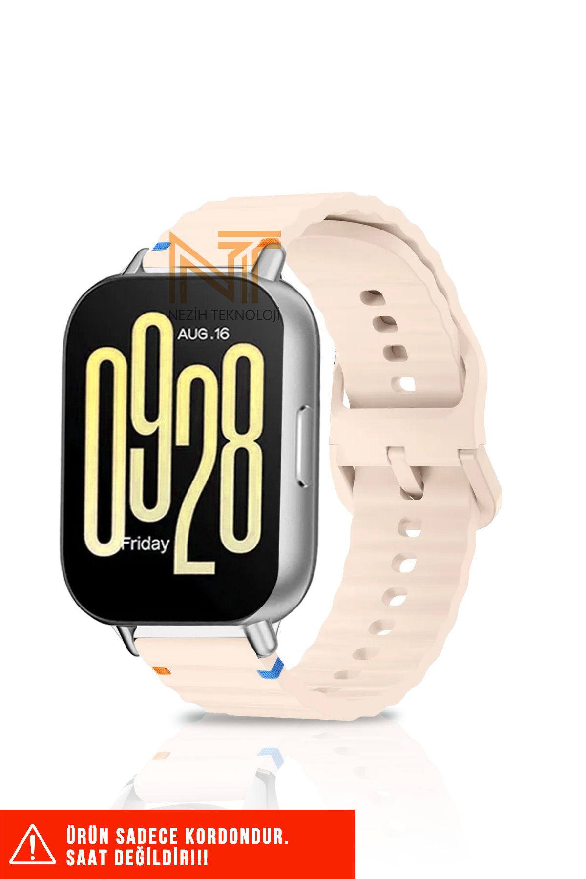 Nezih Case Redmi Watch 4 / Redmi Watch 5 / Mi Band 8 Pro Uyumlu Wave Silikon Kordon 20mm