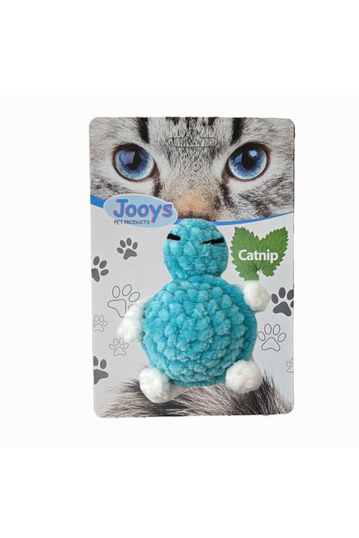 Jooys Catnip'li Kadife Kaplumbağa Kedi Oyuncağı Turkuaz