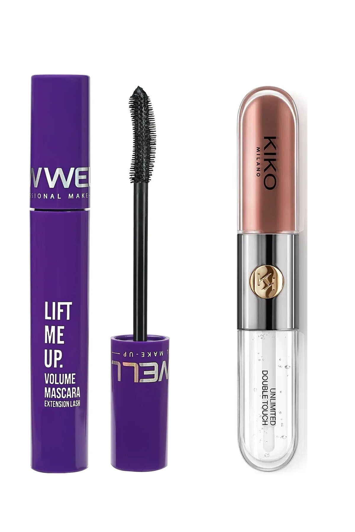 New Well Lıft me up Volume Mascara 8 ml Ve Likit Ruj - Unlimited Double Touch 103 Natural Rose 6 ml