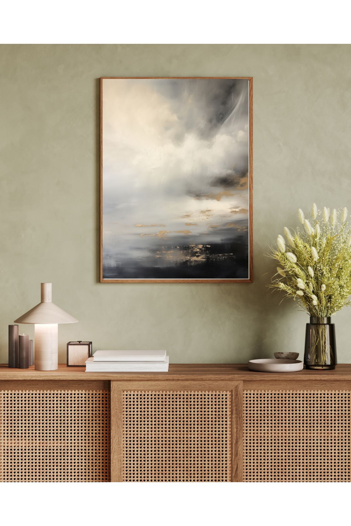 woodhomeworks tek parça salon ofis dekor tablo