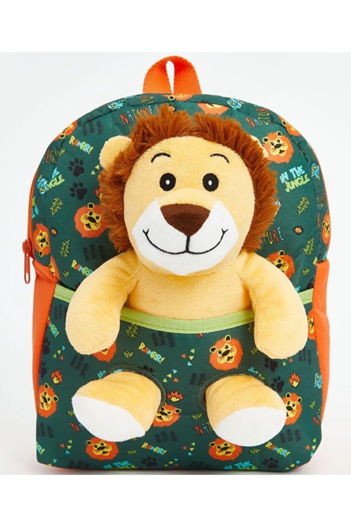 SZK STORE Aslanlı Okul Sırt Çantası - Okula Kral Gibi Git: Aslan Oyuncaklı Sırt Çantasıyla!