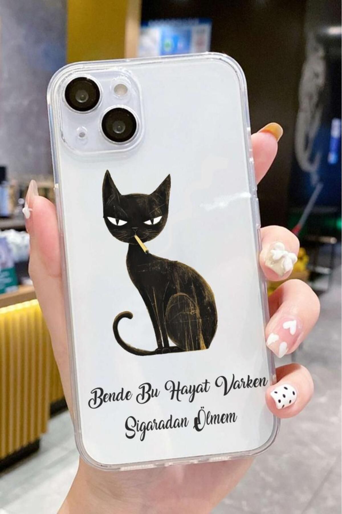 3GEN CASE İphone 13-İphone 14 Uyumlu Desenli Şeffaf Silikon Kılıf