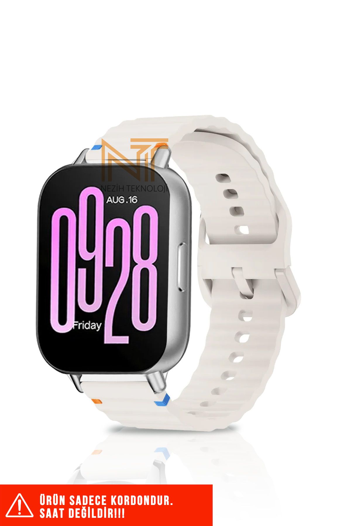 Nezih Case Redmi Watch 4 / Redmi Watch 5 / Mi Band 8 Pro Uyumlu Wave Silikon Kordon 20mm