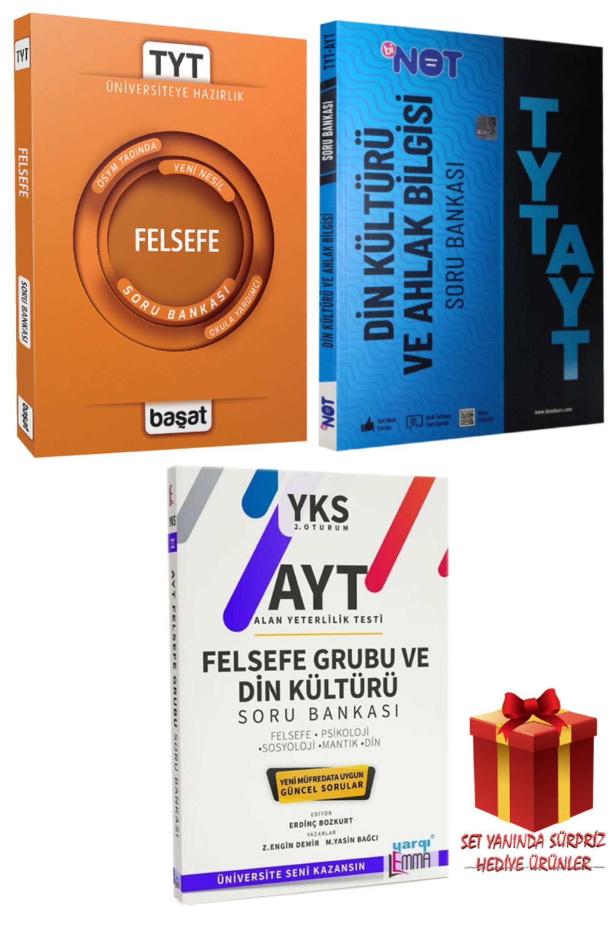 Başat Yayınları TYT Felsefe+TYT-AYT Din Kültürü ve Ahlak Bilgisi+AYT Felsefe Grubu ve Din Kültürü Soru Bankası Seti