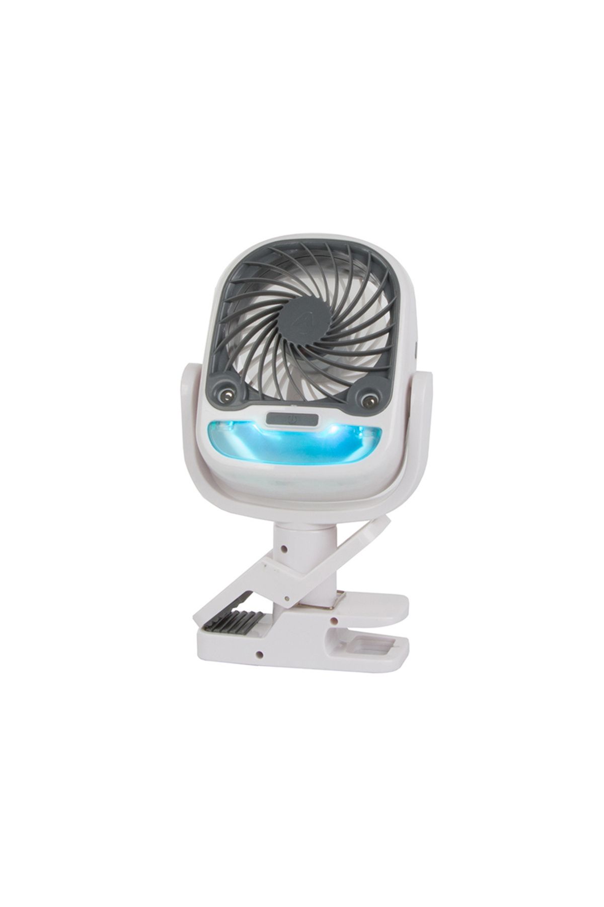 zola-Ventilator 2 in 1 cu umidificator,360°,3 viteze, iluminare,clip birou, wireless,25x12.5x12.5 cm,alb 1