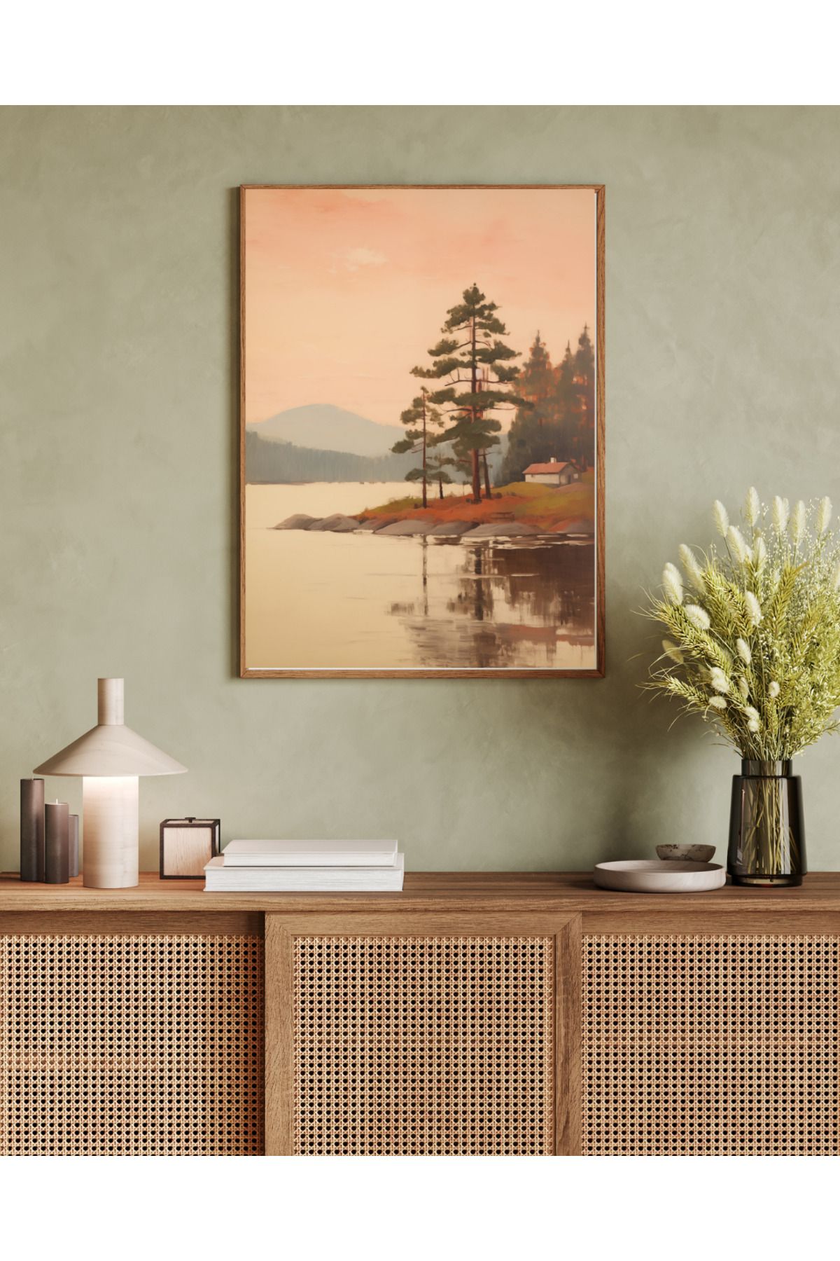 woodhomeworks tek parça salon ofis dekor tablo