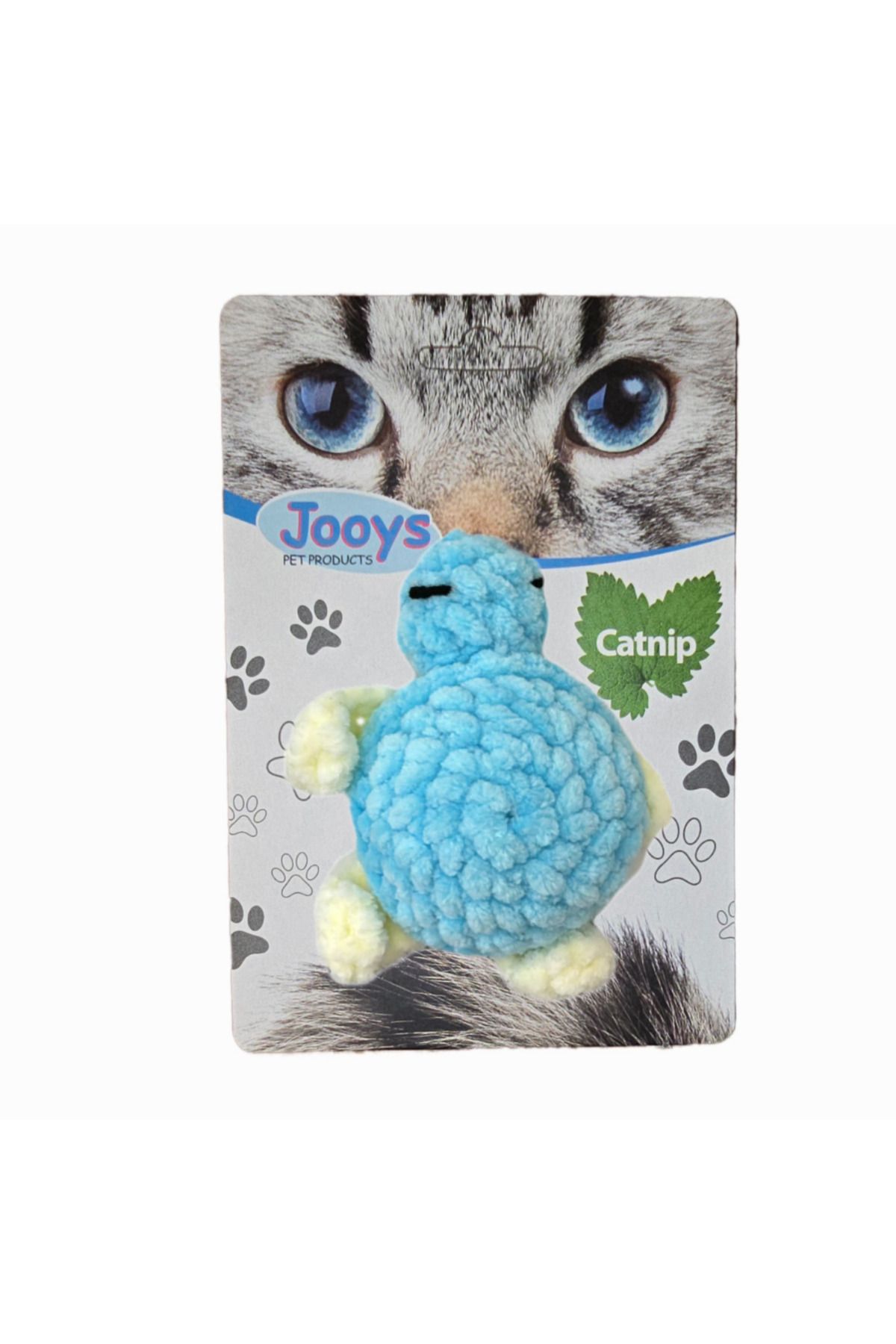 Jooys Catnip'li Kadife Kaplumbağa Kedi Oyuncağı Mavi