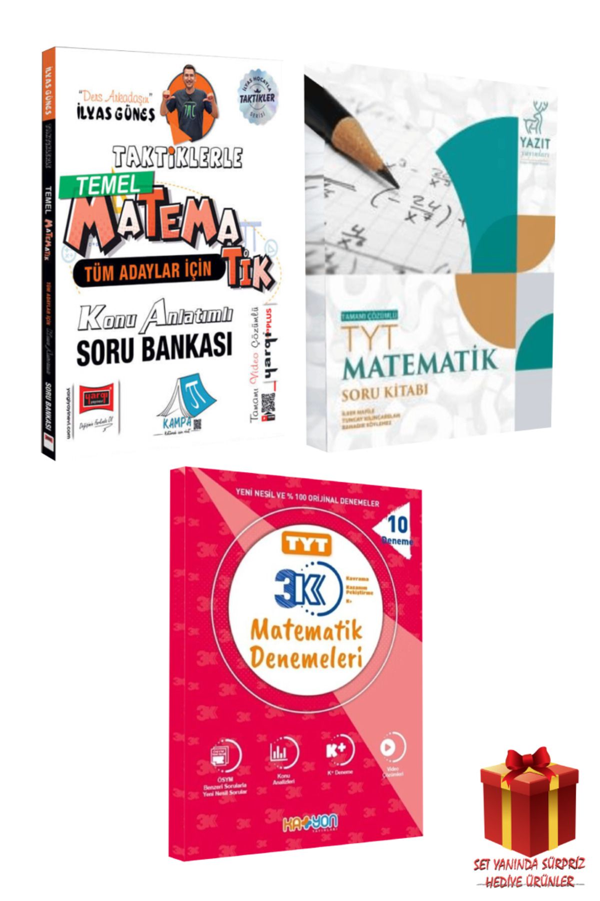Yargı Yayınları İlyas Güneş Taktiklerle Matematik Konu Anlatımlı Soru Bankası+ TYT Soru Bankası+ 10 Matematik Deneme