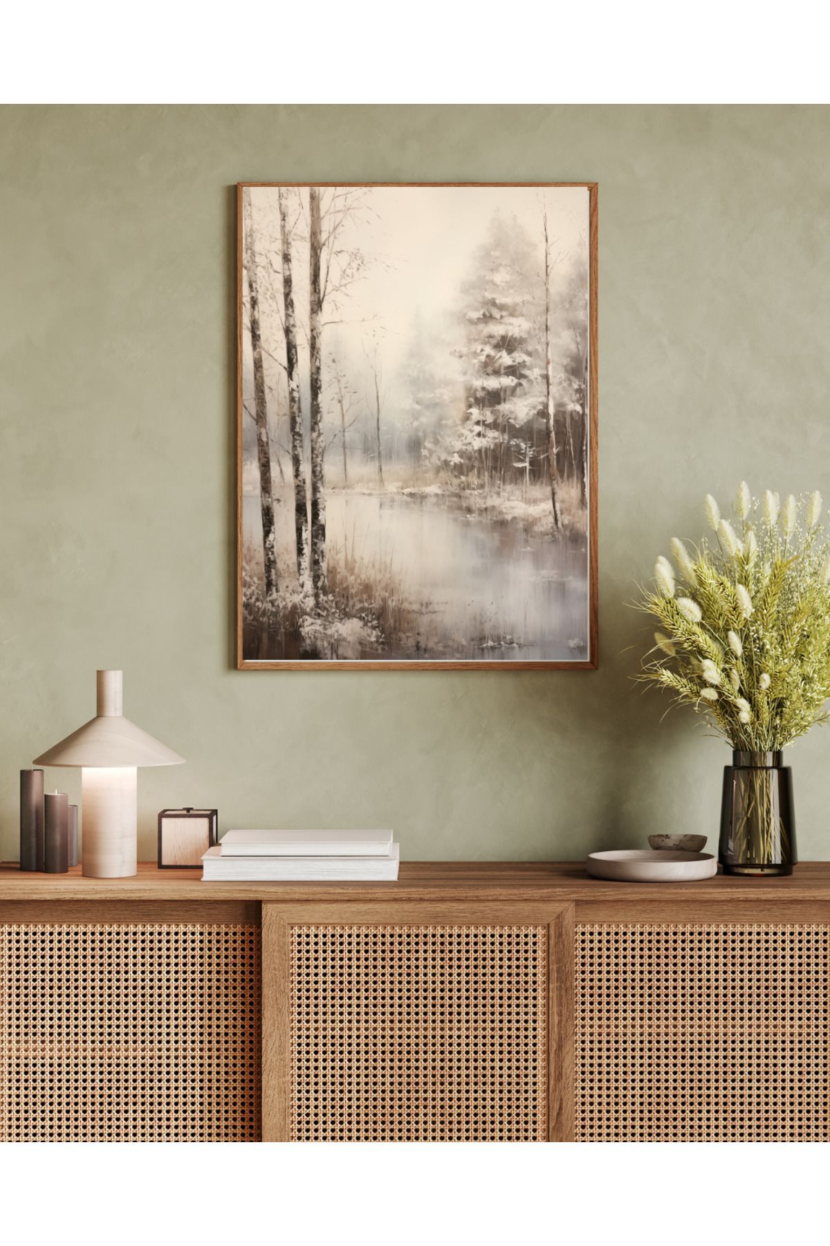 woodhomeworks tek parça salon ofis dekor tablo
