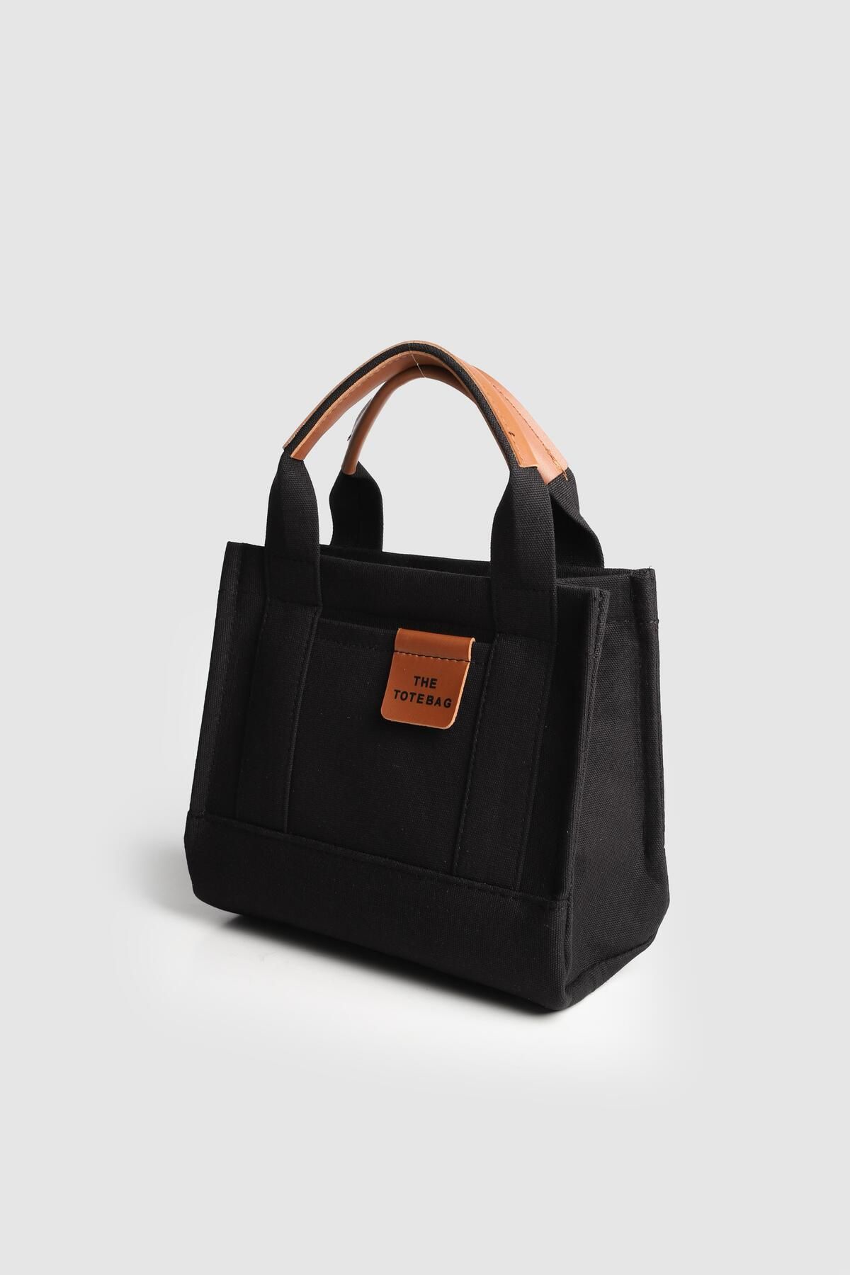 La La'Graccio Paris La'Graccio Paris Kadın Keten Tote Bag Çanta Siyah