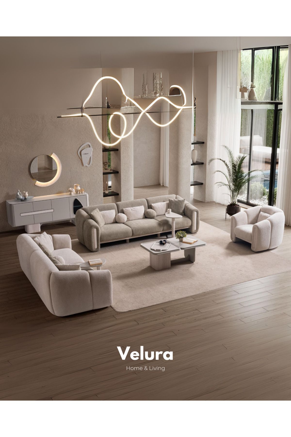 Velura Home & Living Hermes Koltuk Takımı & 3+3+1