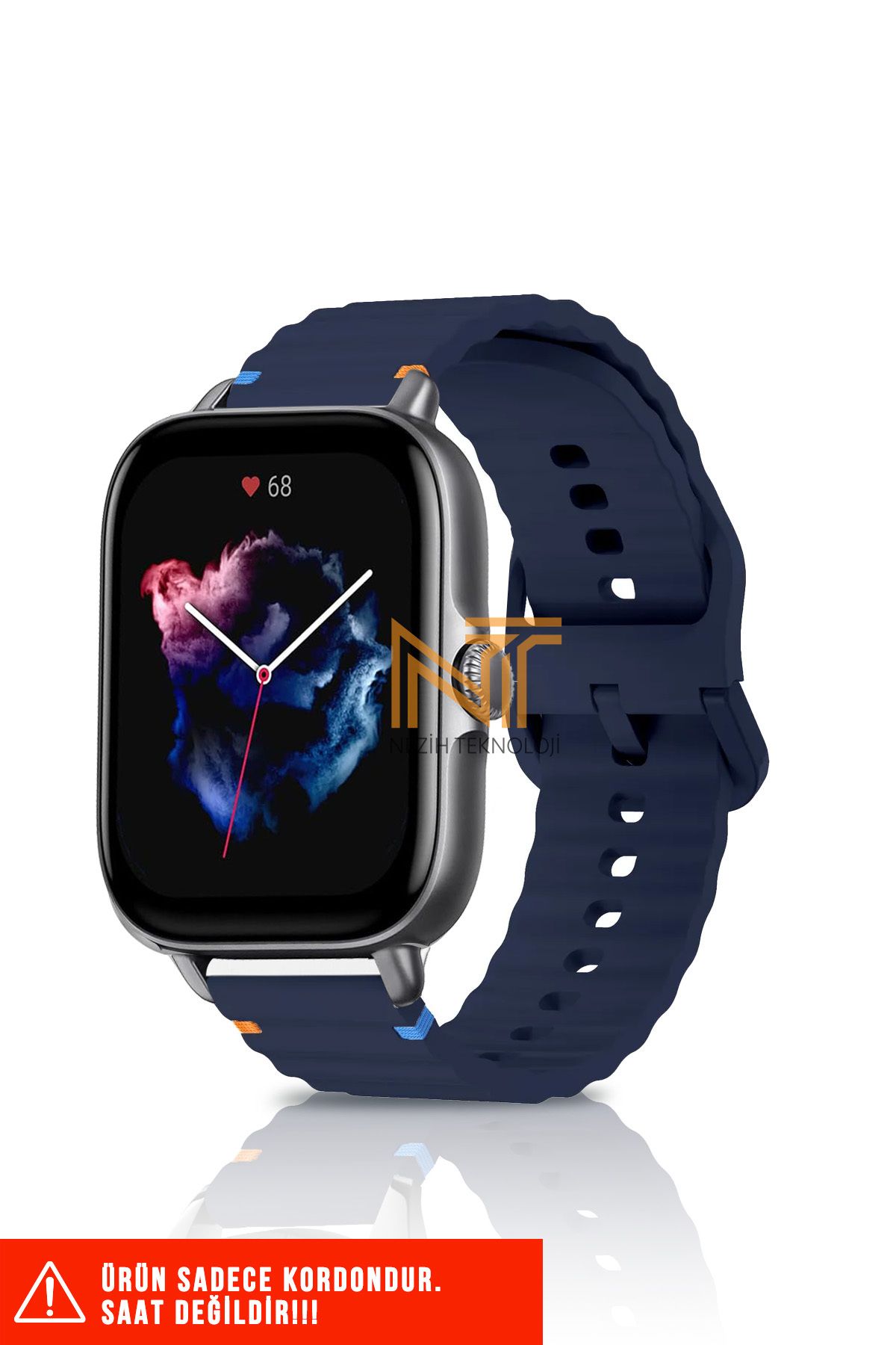 Nezih Case Amazfit Gts / Gts 2 / Gts 2e / Gt S3 / Gt S4 Mini Uyumlu Wave Silikon Kordon 20mm