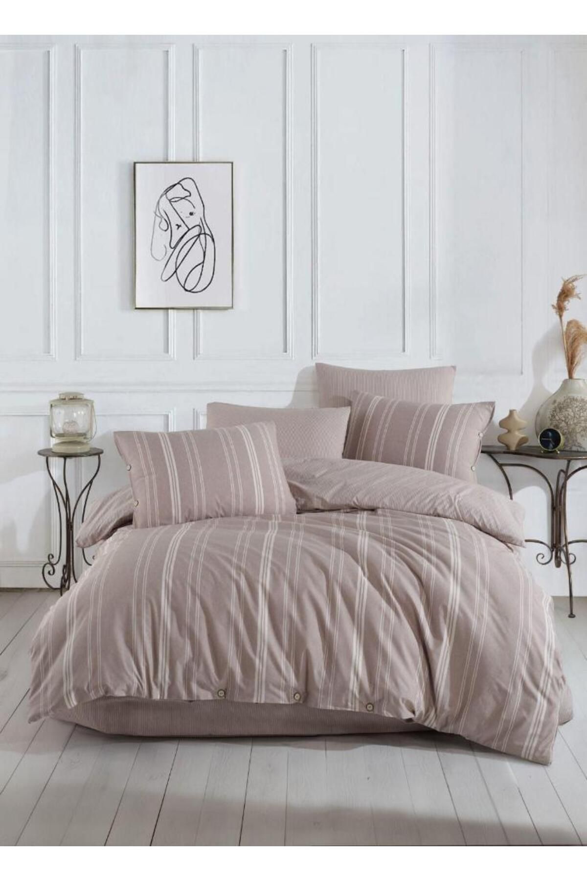 Miabella Home Çift Kişilik Nevresim Takımı Çarşaflı Premium Nevresim Seti Lastikli Çift Kişilik Nevresim Takımları