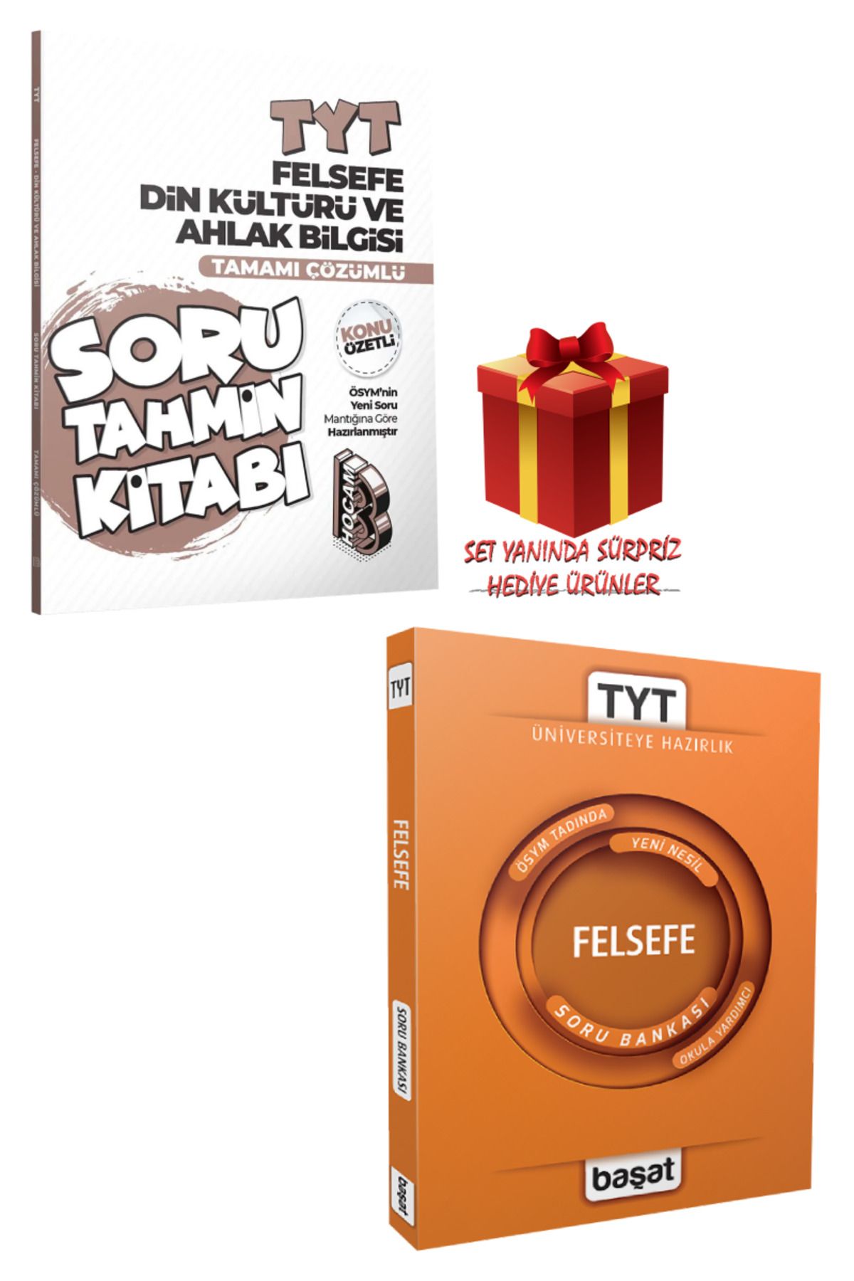 Başat Yayınları TYT Felsefe Soru Bankası+Felsefe-Din Kültürü ve Ahlak Bilgisi Soru Tahmin Kitabı
