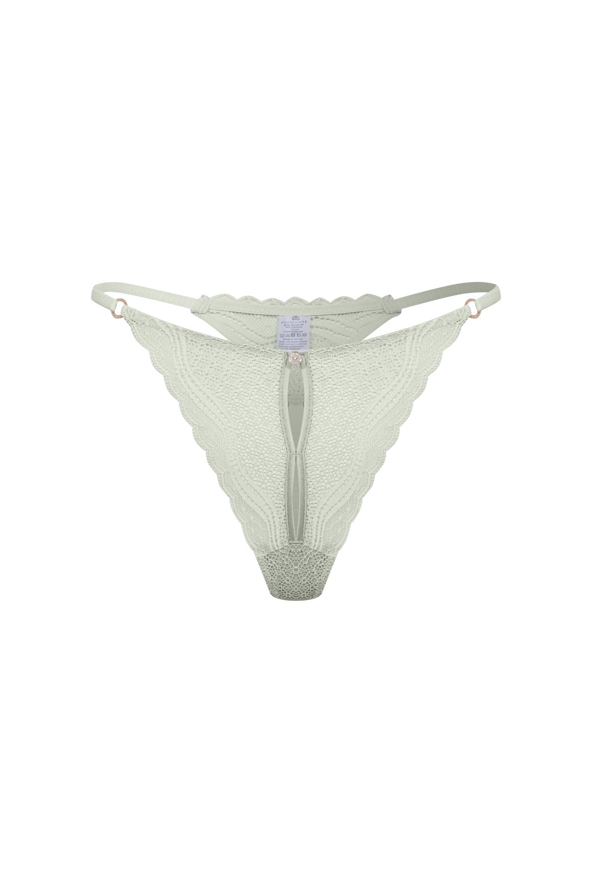 House of Silk Neima Dantelli Dekolteli Tanga Mint Yeşili