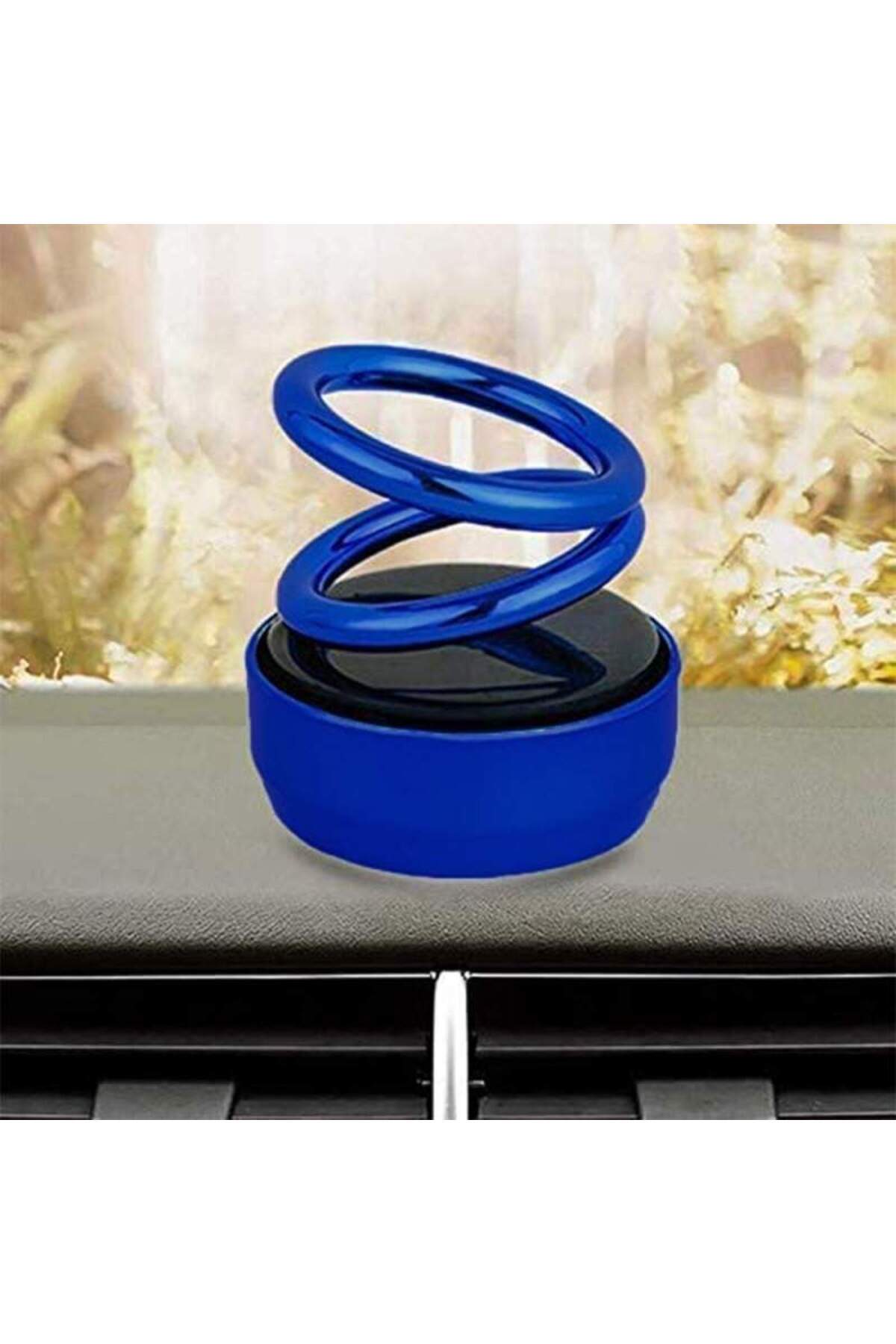SIKS-Professional Car Air Freshener, Anti-Tobacco, 360 Degree Rotation, Solar Charging, Blue 3