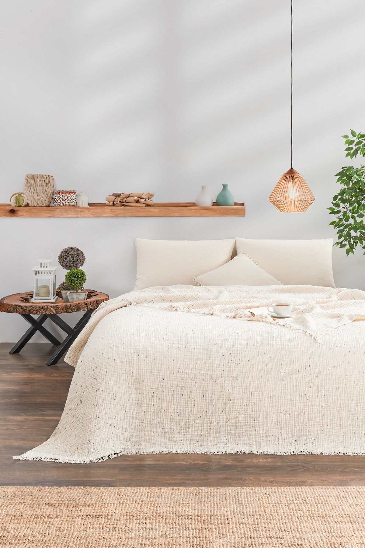 Evolet Home 4 Katlı Müslin Pike Çift Kişilik
