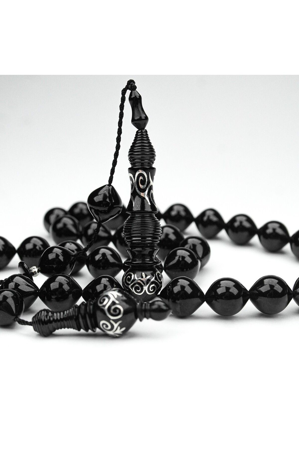BlackCraft Oltu Taşı İmame Nakkaş Şalgami Kesim Tespih
