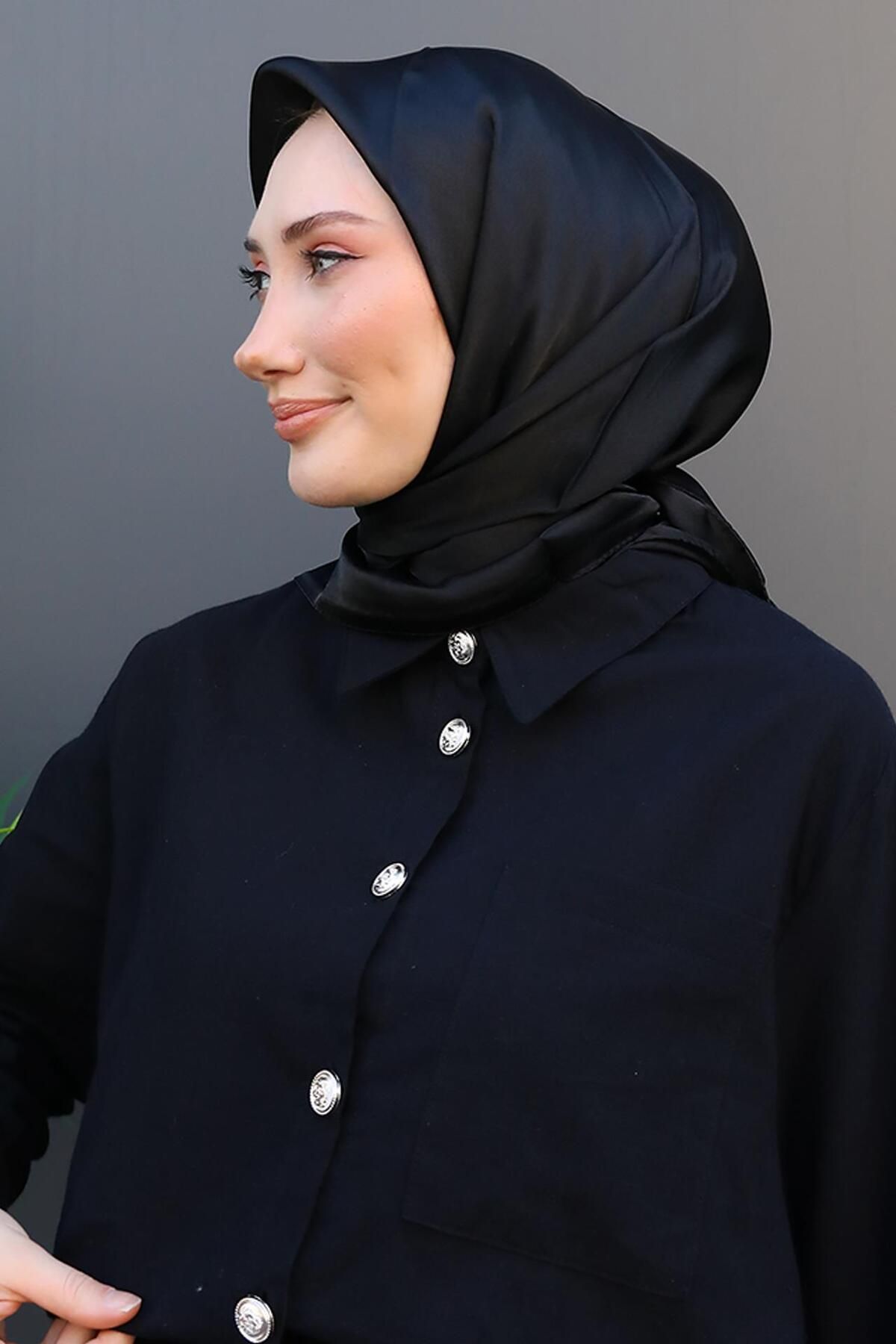 GİYZAMİLA Janjan Eşarp Siyah