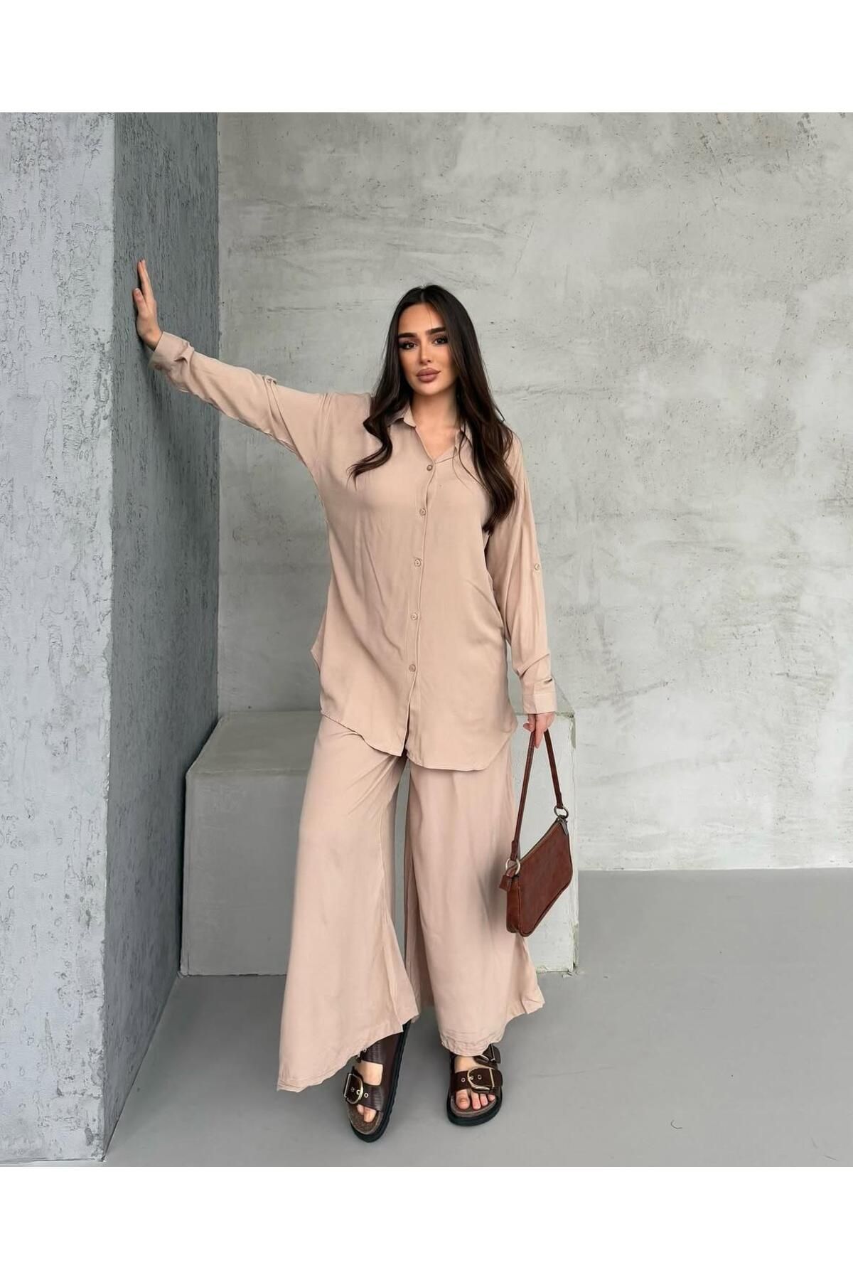 Anna Moda Krem Alt-Üst Takım