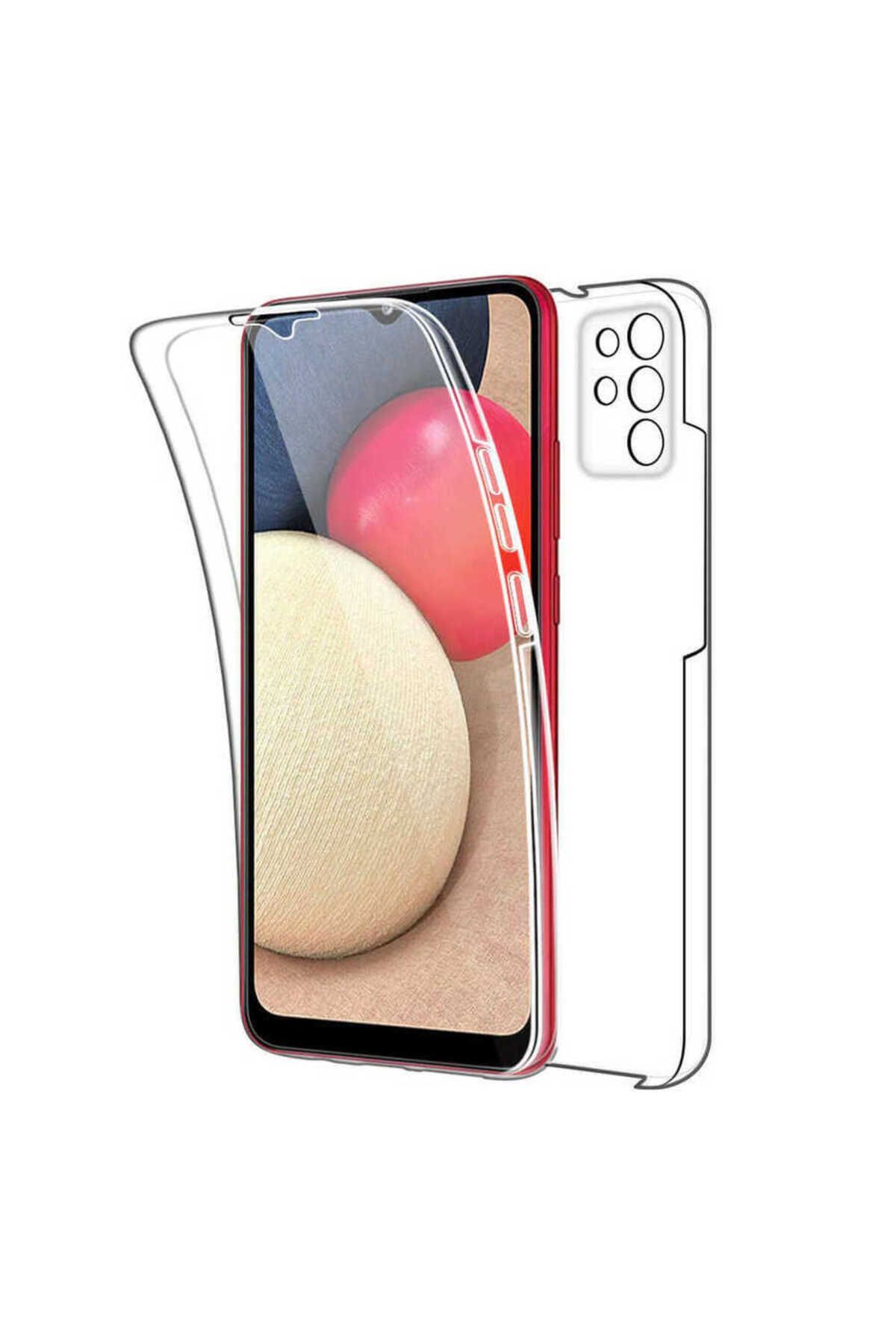 Ehr. Samsung Galaxy A52 Uyumlu Ön Arka 360 Tam Koruma Şeffaf Soft Silikon Kılıf