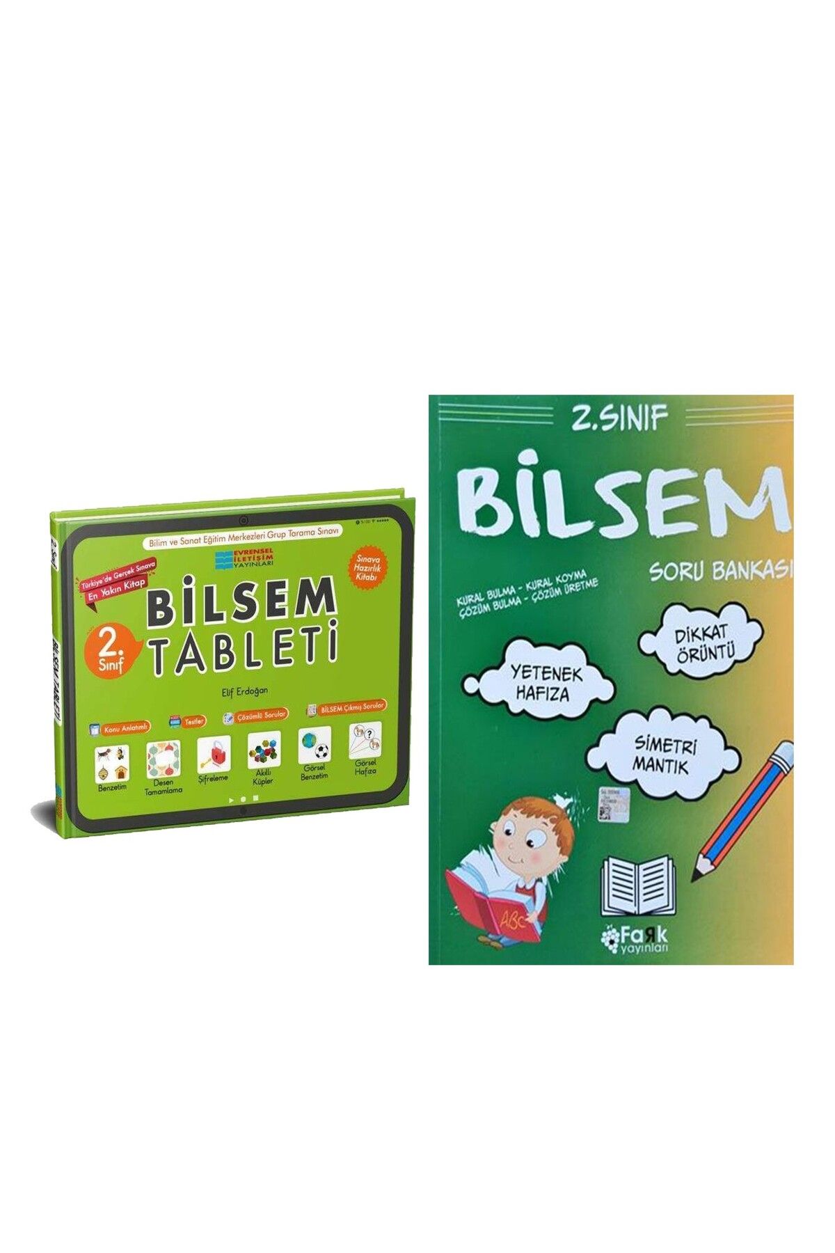 Ankara Kitap Merkezi Evrensel İletişim 2.Sınıf Bilsem Tablet ve Fark Yayınları Soru Bankası Seti 2 Kitap