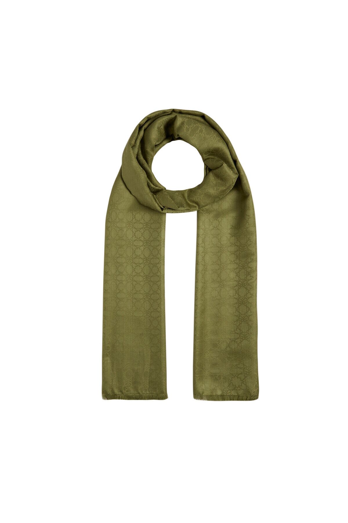 ipekevi ÇAM KOKUSU İpekevi Mini Seljuk Monogram Şal 7634