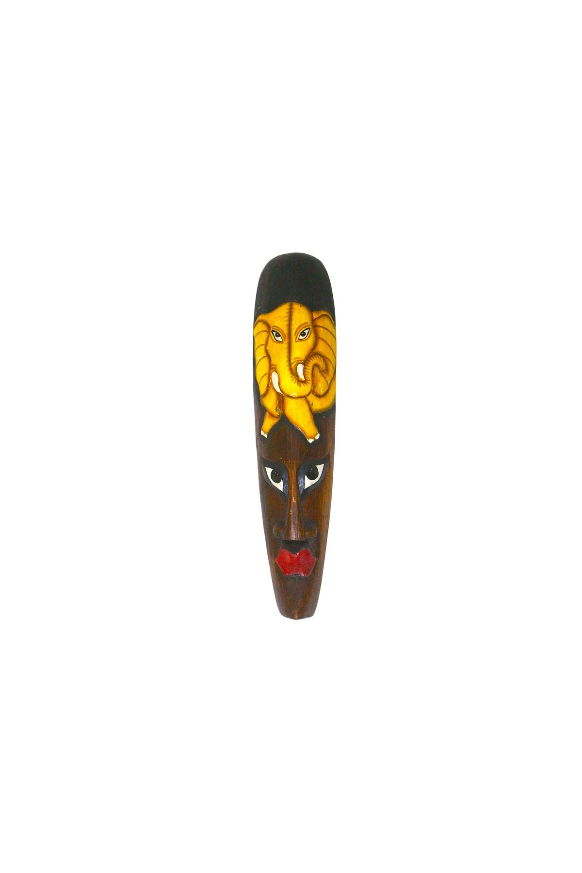 shop AHŞAP OTANTİK MASK FİLLİ 50CM EL YAPIMI DUVAR SÜSÜ