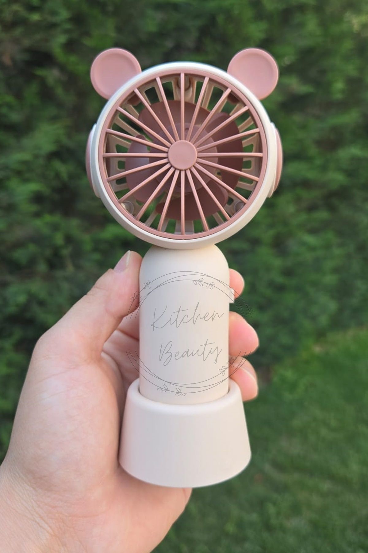 Kitchen Beauty Şarjlı Mini El Fanı Ve Masa Fanı Soğutucu Pervane Taşınabilir Şarj Edilebilir Vantilatör