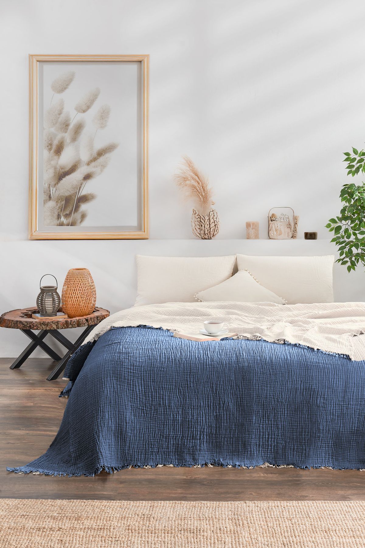 Evolet Home 4 Katlı Müslin Pike Çift Kişilik