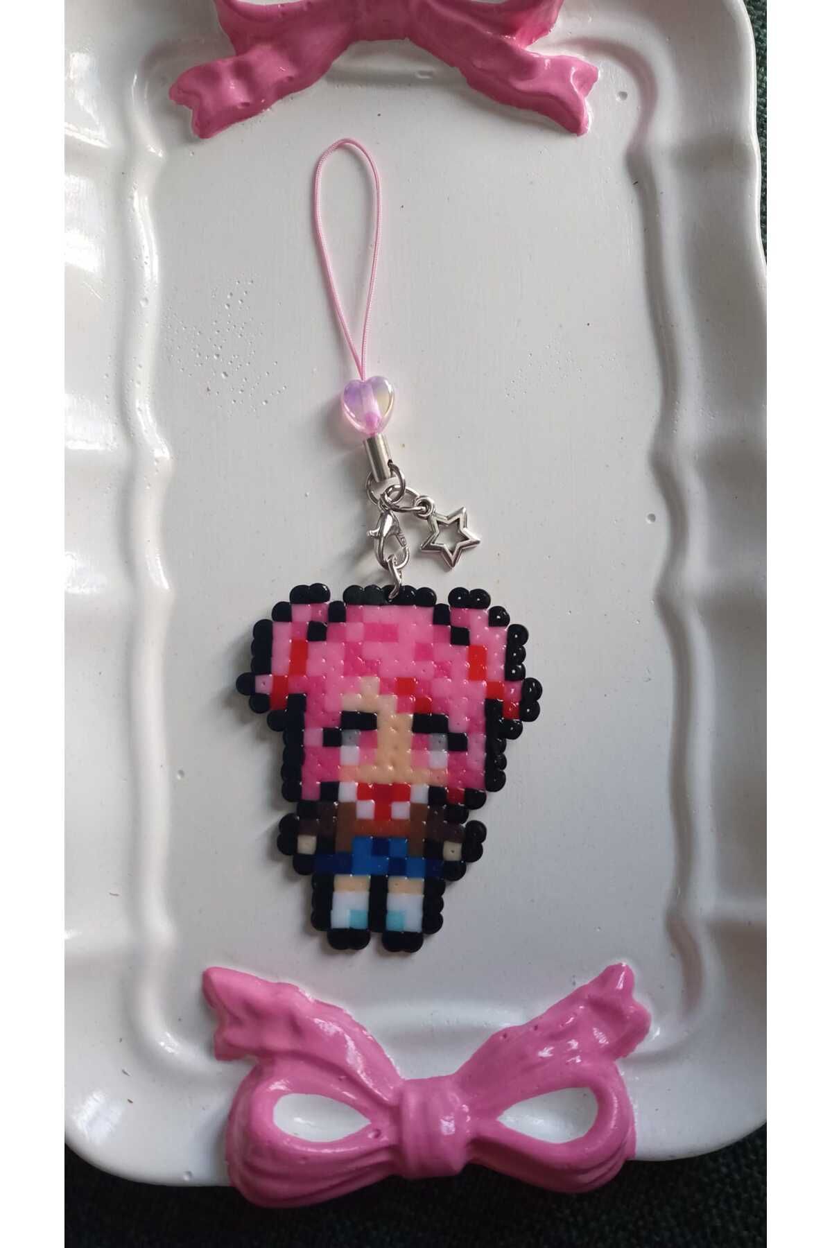 Atölye Moonlit Doki doki literature club natsuki telefon süsü telefon askısı ddlc charm