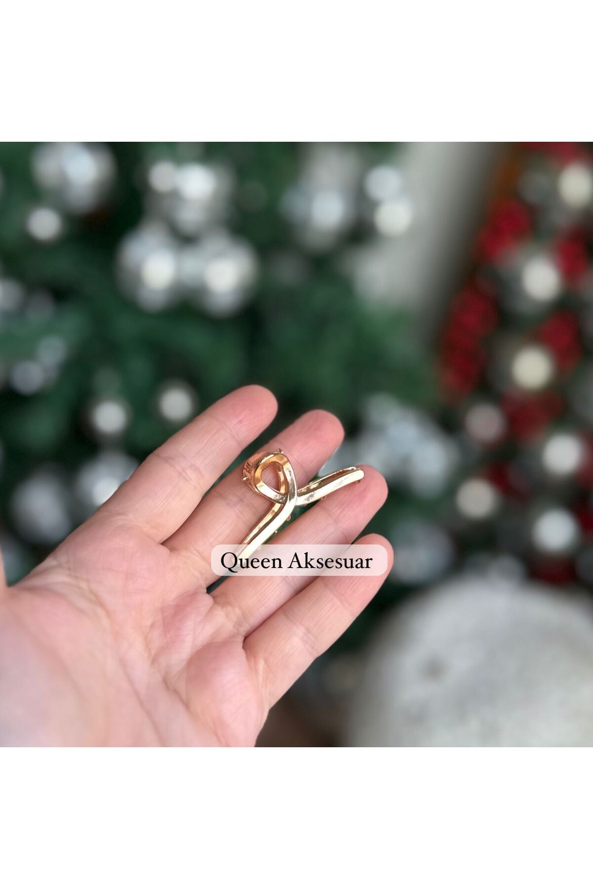 QUEEN AKSESUAR Trend küçük minimal Altın Renk sonsuzluk halka geometrik Metal Saç Tokası Mandallı klipsli