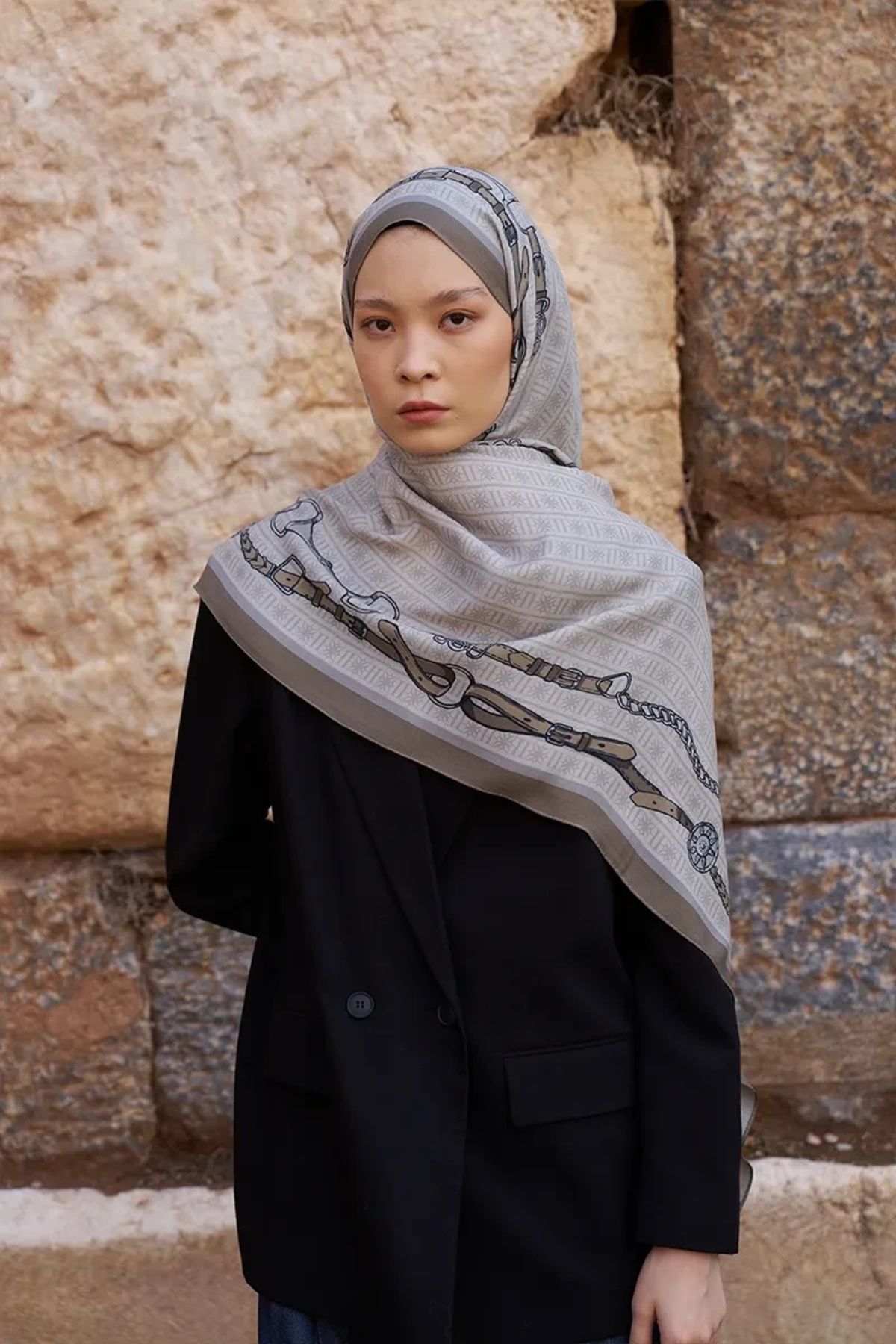 ED Scarf Vizon ED Scarf Sunrise Kemer Desen Şal