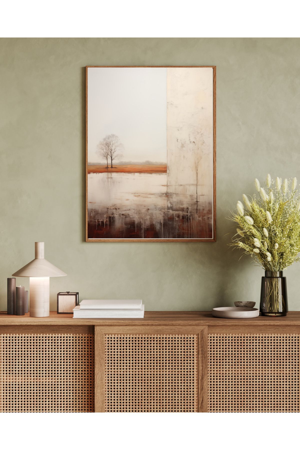 woodhomeworks tek parça salon ofis dekor tablo