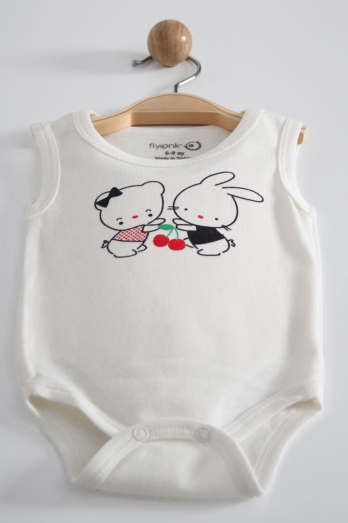 bukko Kız Erkek Bebek Çıtçıtlı Body (Badi) Zıbın Askılı