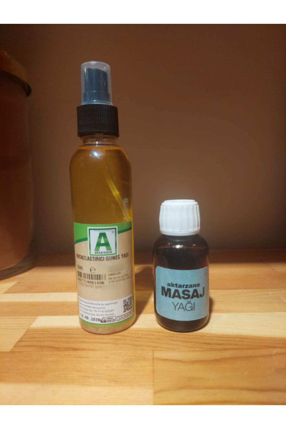 Aktarzane Bronzlaştırıcı Aromaterapi Set Bronzlaştırıcı Yağ & Masaj Yağı (2’li Set)