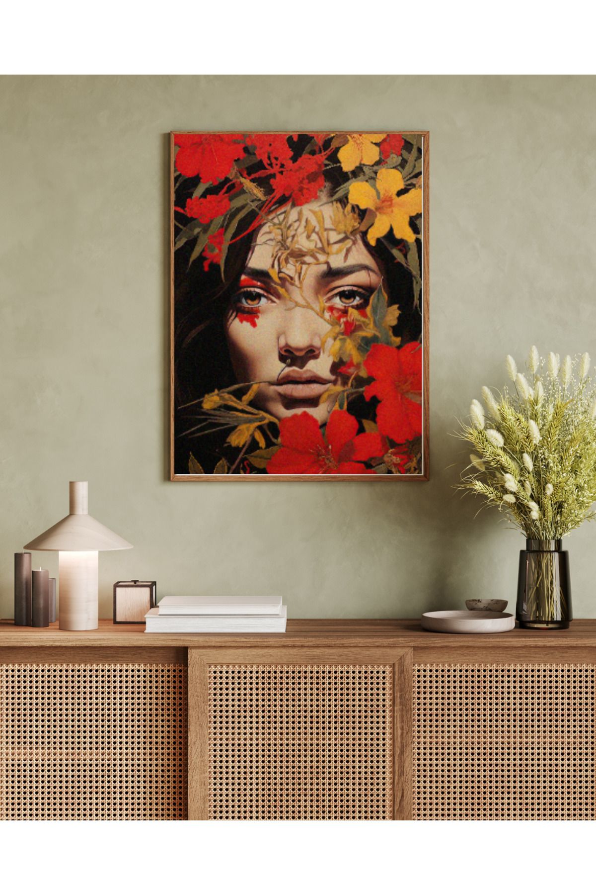 woodhomeworks tek parça salon ofis dekor tablo
