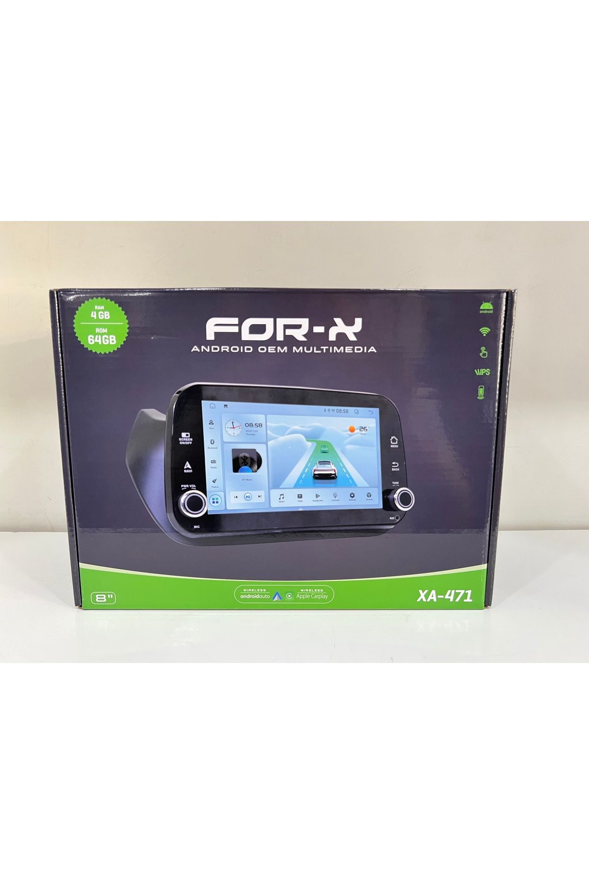 For-X Fiat Fiorino nemo android 8 inç Uyumlu CARPLAY Multimedya KAMERA 4/64